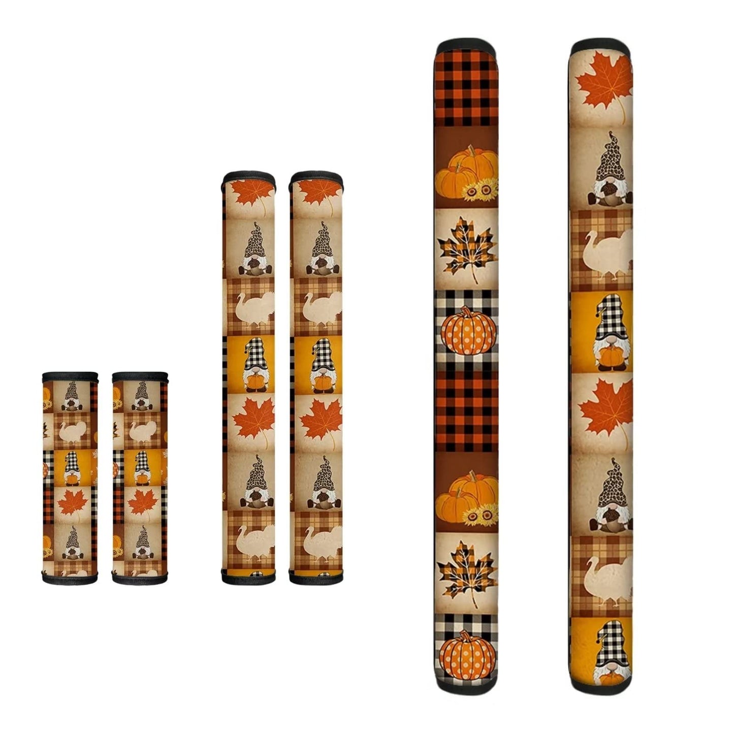 Biyejit 6 Pieces Fall Refrigerator Door Handle Covers Thanksgiving Pumpkin Turkey Refrigerator Handle Covers Fall Kitchen Appliance Decor Handles for Fridge Oven Microwave Dishwasher