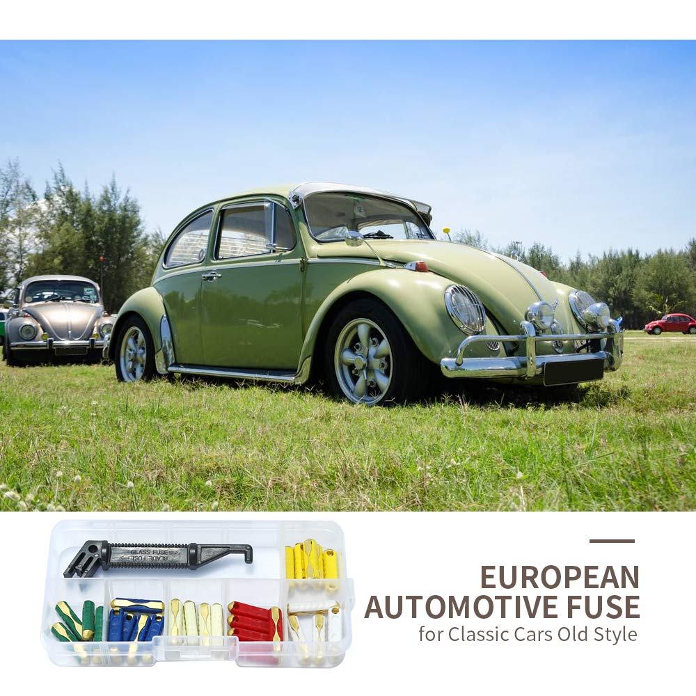 30 Pcs and 1Pc Fuse Box Assortment Bakelite Auto Fuses Replacement for GBC European Automotive 5A 8A 16A 20A 25A 30A