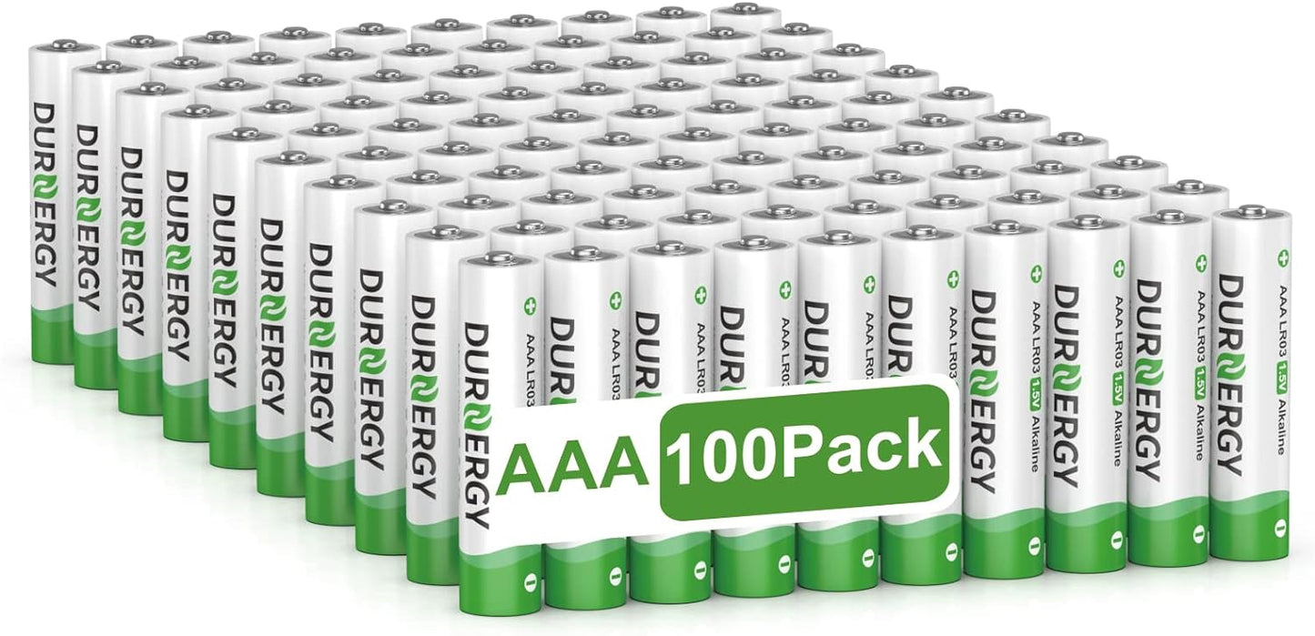 AAA Batteries 100 Pack, 10 Years Shelf Life, Triple AAA Batteries 1200mAh for Remote Control, Piles AAA, LR03 Alkaline