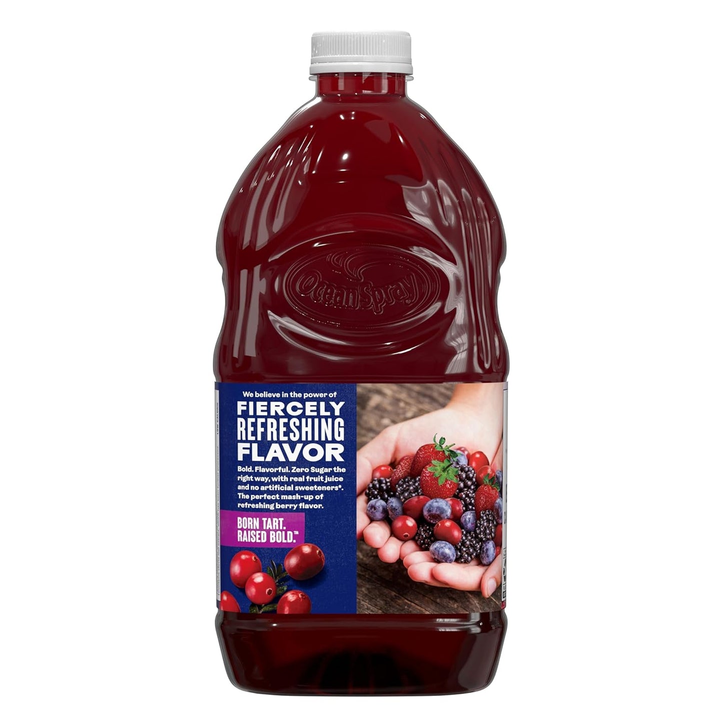 Ocean Spray® ZERO Sugar Mixed Berry Juice Drink, Cranberry Juice Drink Sweetened with Stevia, 64 Fl Oz Bottle