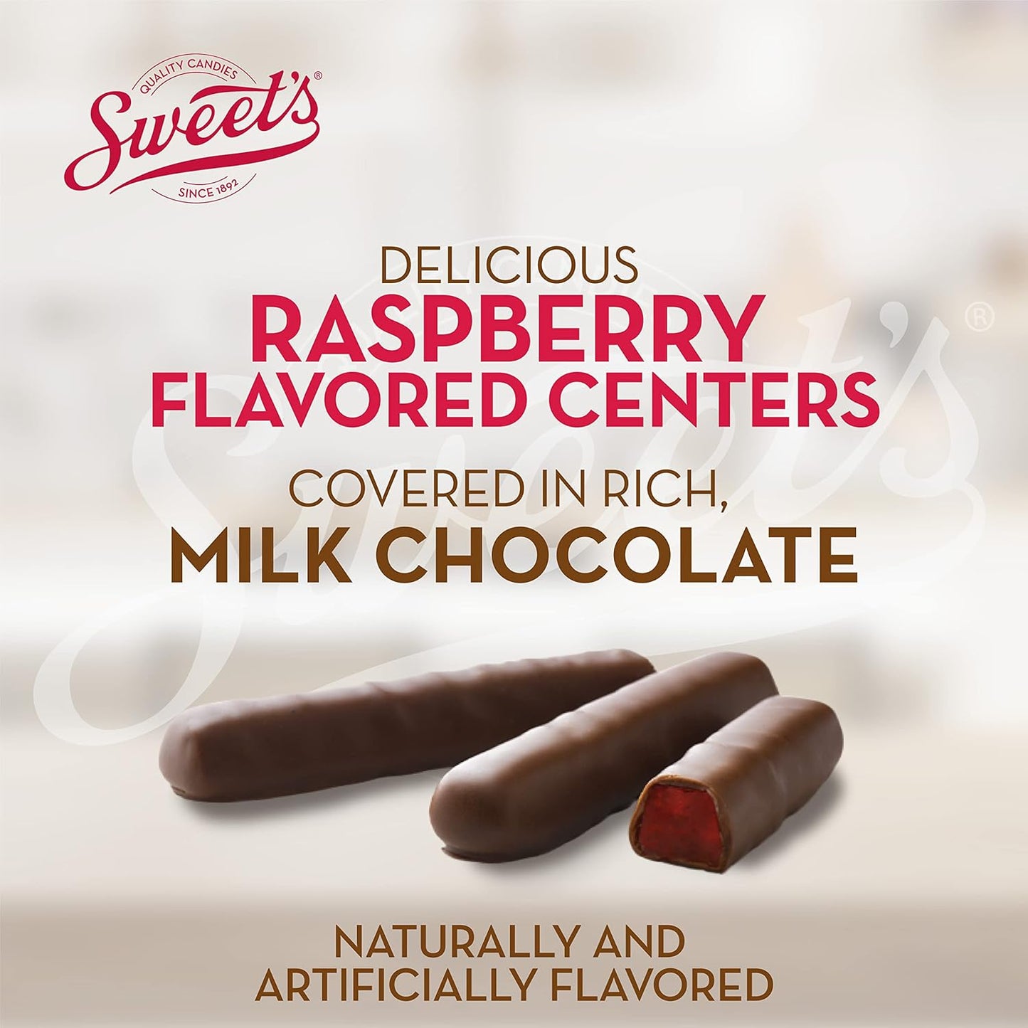Sweet Candy Company Raspberry Milk Chocolate Sticks 10 Ounce