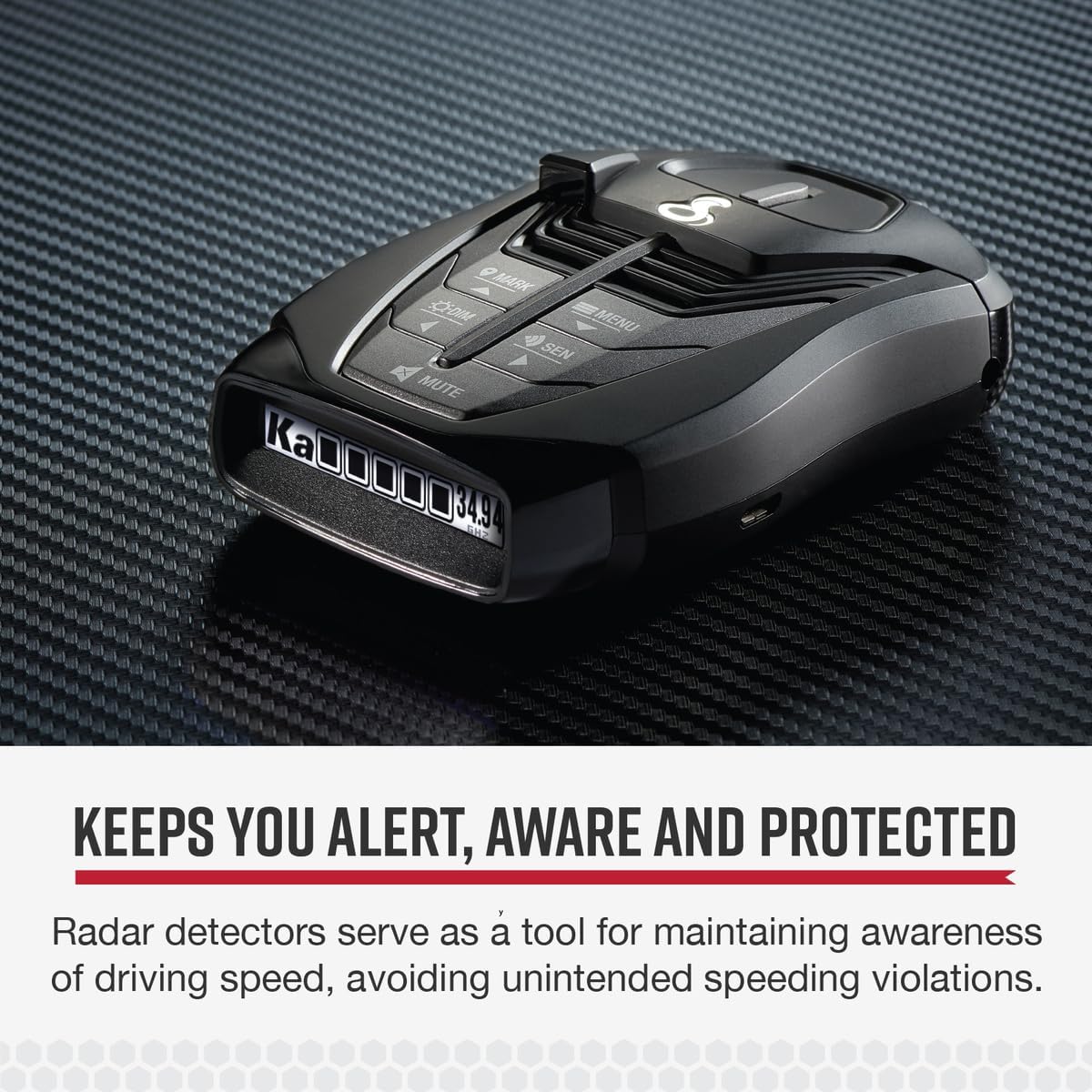 Cobra RAD 480i Laser Radar Detector – Long Range Detection, Bluetooth, Drive Smarter® App, LaserEye Front and Rear Detection, Digital Signal Processing, Black