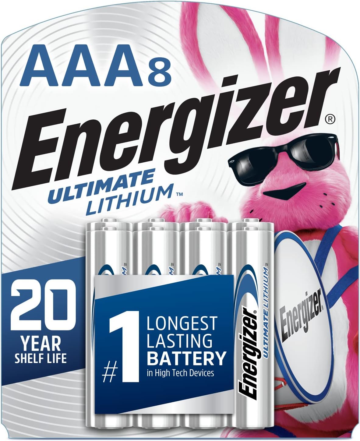 Energizer AAA Batteries, Ultimate Triple A Battery Lithium, 8 Count