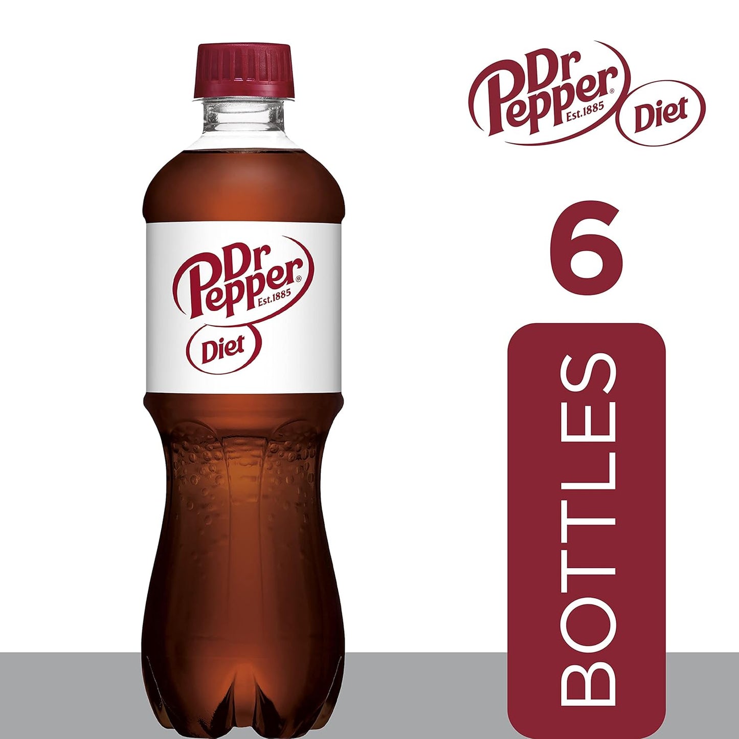 Diet Dr Pepper, .5 L bottles (Pack of 6)