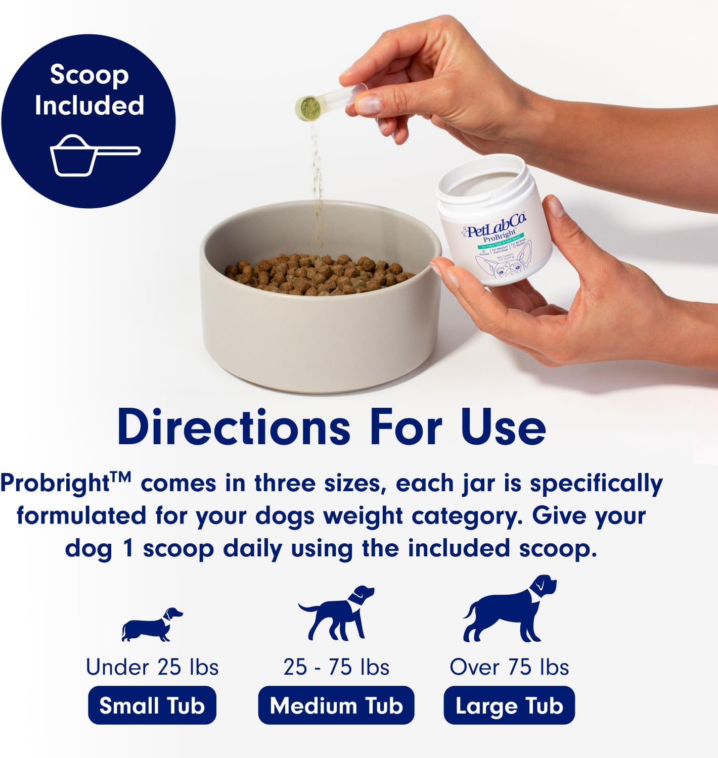 PetLab Co. ProBright Dental Powder - Dog Breath Freshener - Teeth Cleaning Made Easy – Targets Tartar & Bad Breath - Formulated for Small Dogs