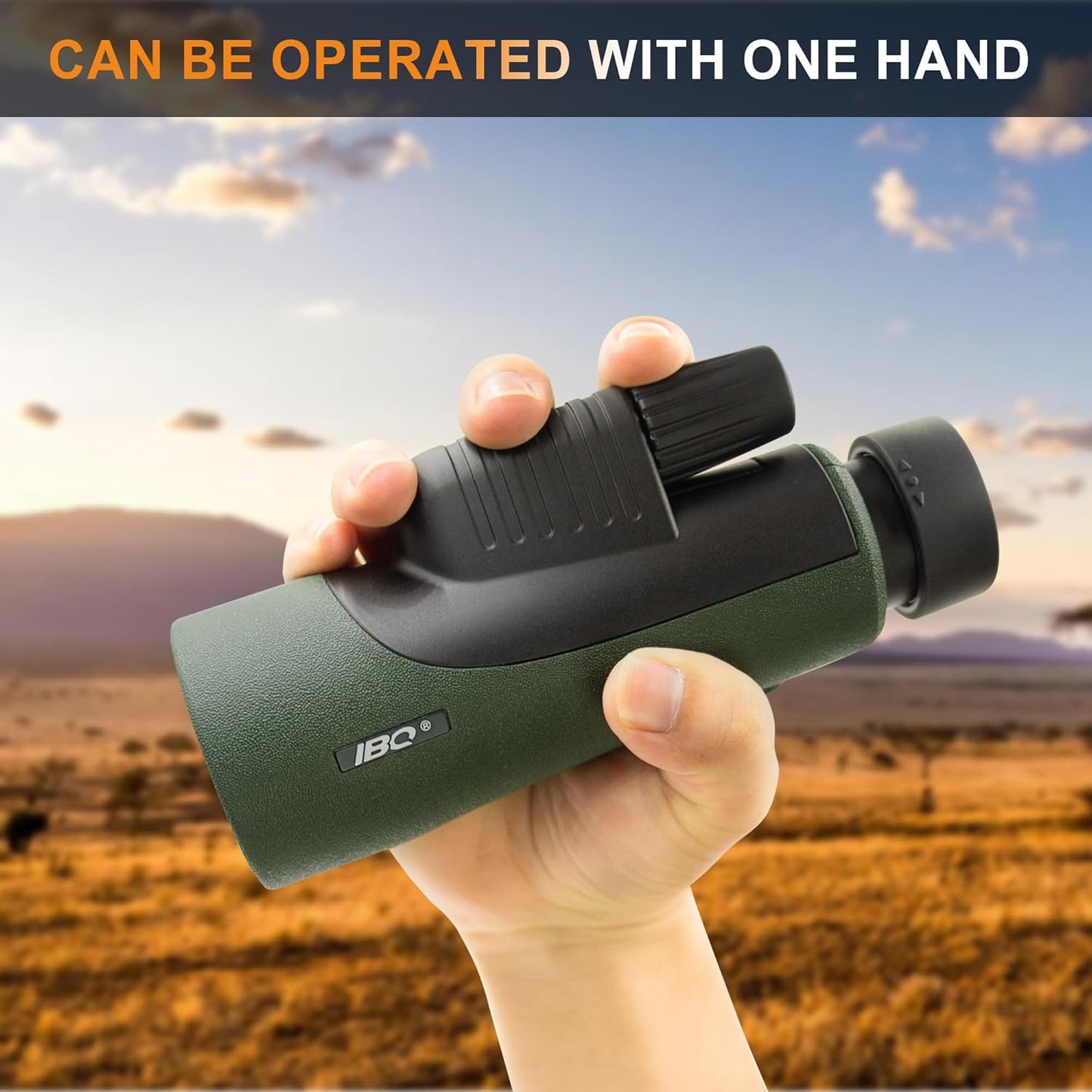 12x55 UHD Monocular for Adult with Tripod Hand Strap Smartphone Adapter, Waterproof Monocular Telescope High Powered with BAK4 Prism & FMC Lens for Camping Travel Hiking Bird Watching Hunting