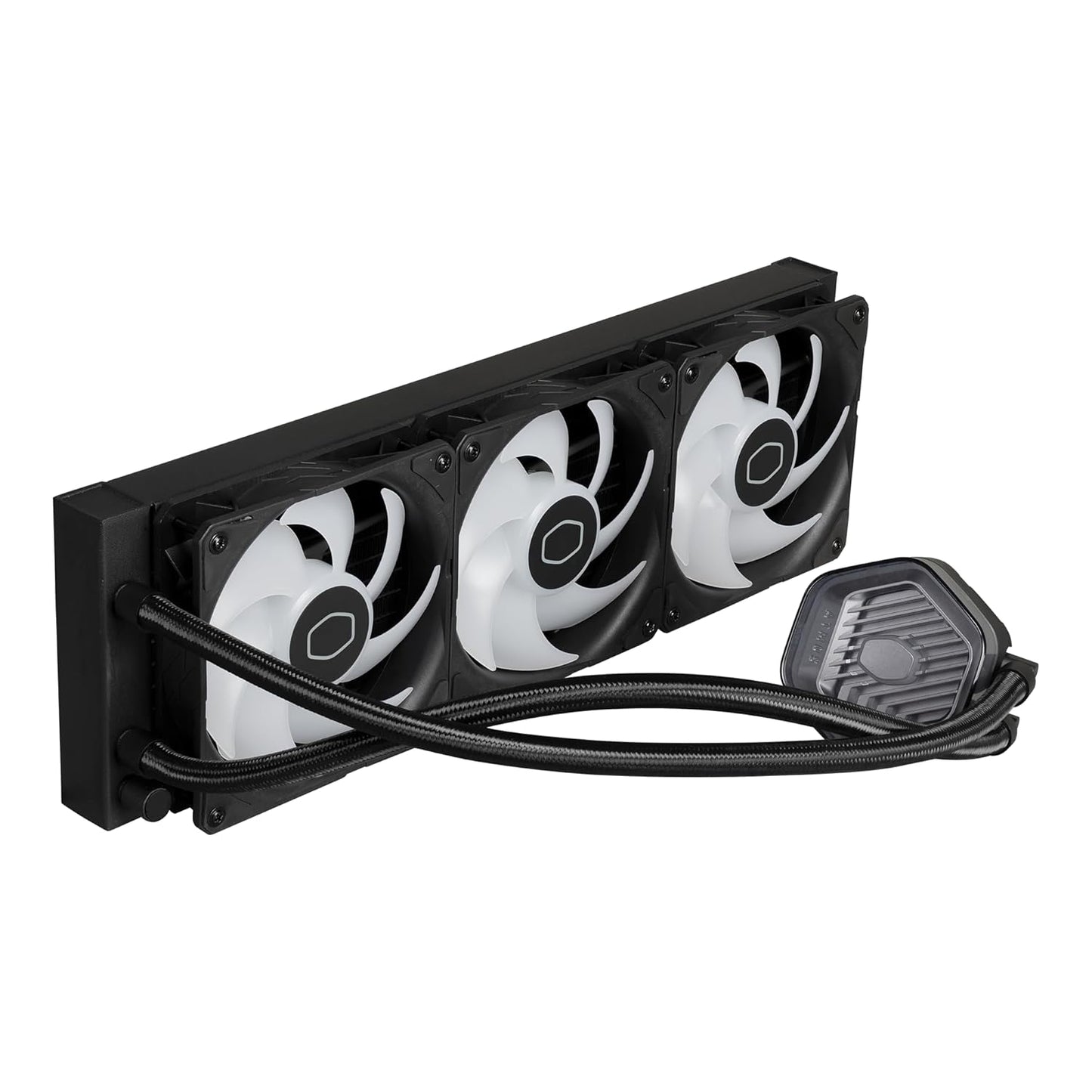 Cooler Master 360 Atmos High Performance Close-Loop AIO Liquid Cooler, R9|i9 Dual Chamber Pump, Customize Cover, Sickleflow Edge PWM, aRGB Lighting, AMD Ryzen AM5|4, Intel LGA 1851|1700 Platform