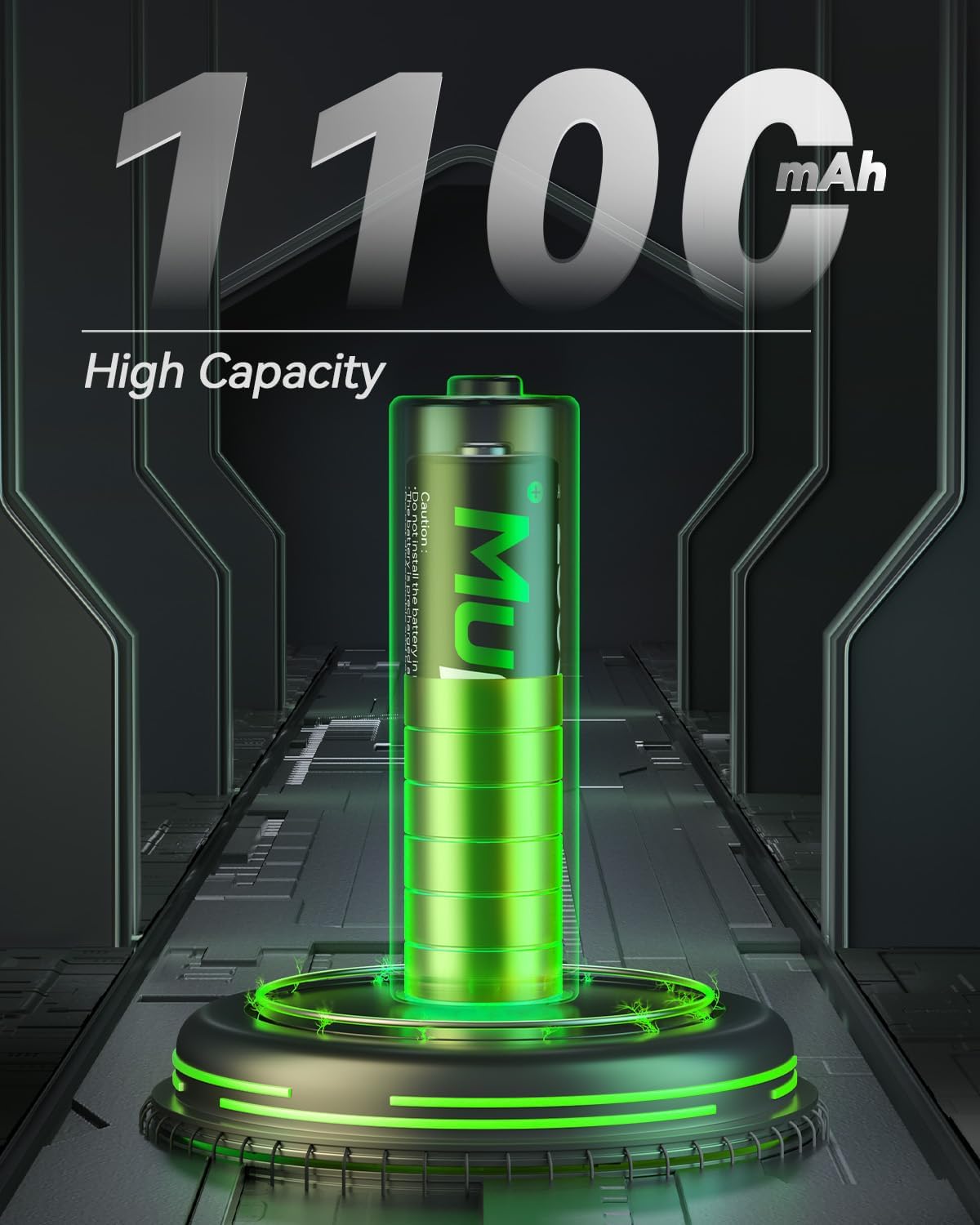 16 Pack Rechargeable AAA Batteries, 1100mAh Ni-MH Triple A Battery, High Capacity and Low Self Discharge Batteries,1.2V Triple AAA Batteries