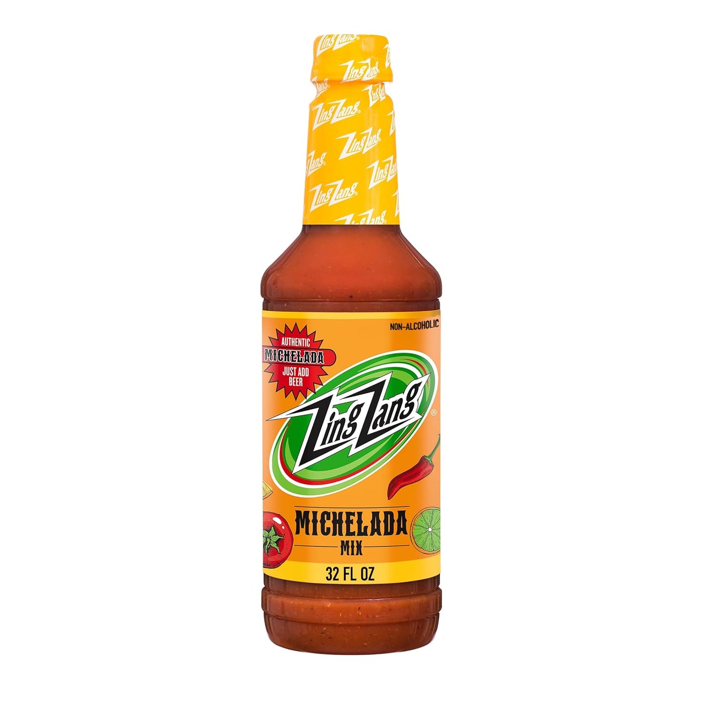 Zing Zang Michelada Mix, Non-Alcoholic Cocktail Mixer, 32 fl oz Bottle (Pack of 1)