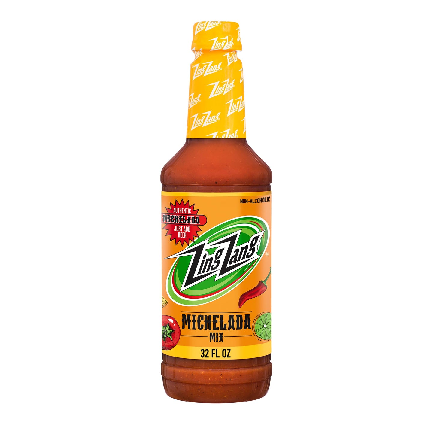 Zing Zang Michelada Mix, Non-Alcoholic Cocktail Mixer, 32 fl oz Bottle (Pack of 1)