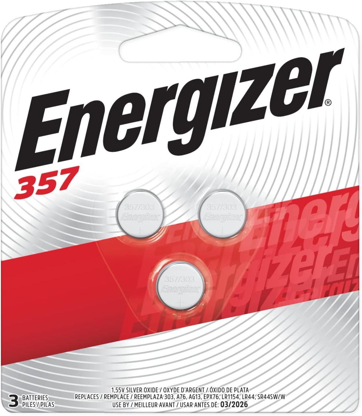Energizer 357 Batteries, 357 Battery, 3 Count