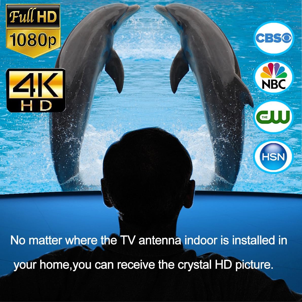Digital TV Antenna,Antenna for Smart TV,360°Reception,Support 4K 1080p Smart Television,Detachable Signal Amplifier-Signal Booster-HDTV Antenna 10ft Coaxial HDTV Cable, Portable HD TV Antenna Indoor