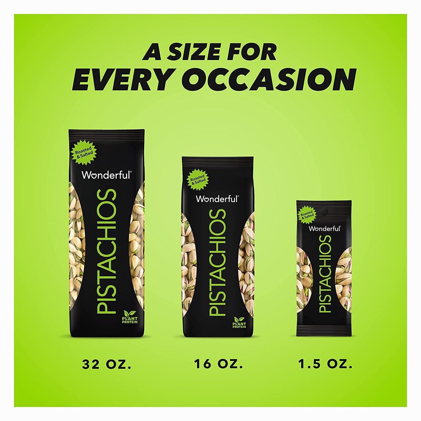 Wonderful Pistachios In Shell, Roasted & Salted Nuts, 1.5 Ounce Bag (Pack of 9), Protein Snacks, On-the-Go, Individually Wrapped Healthy Snacks for Adults