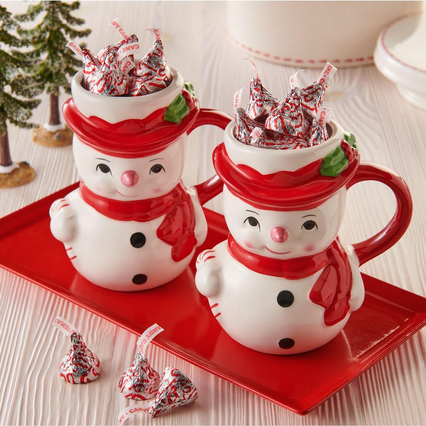 HERSHEY'S KISSES Candy Cane Flavored, Christmas Candy Bulk Bag, 34.88 oz