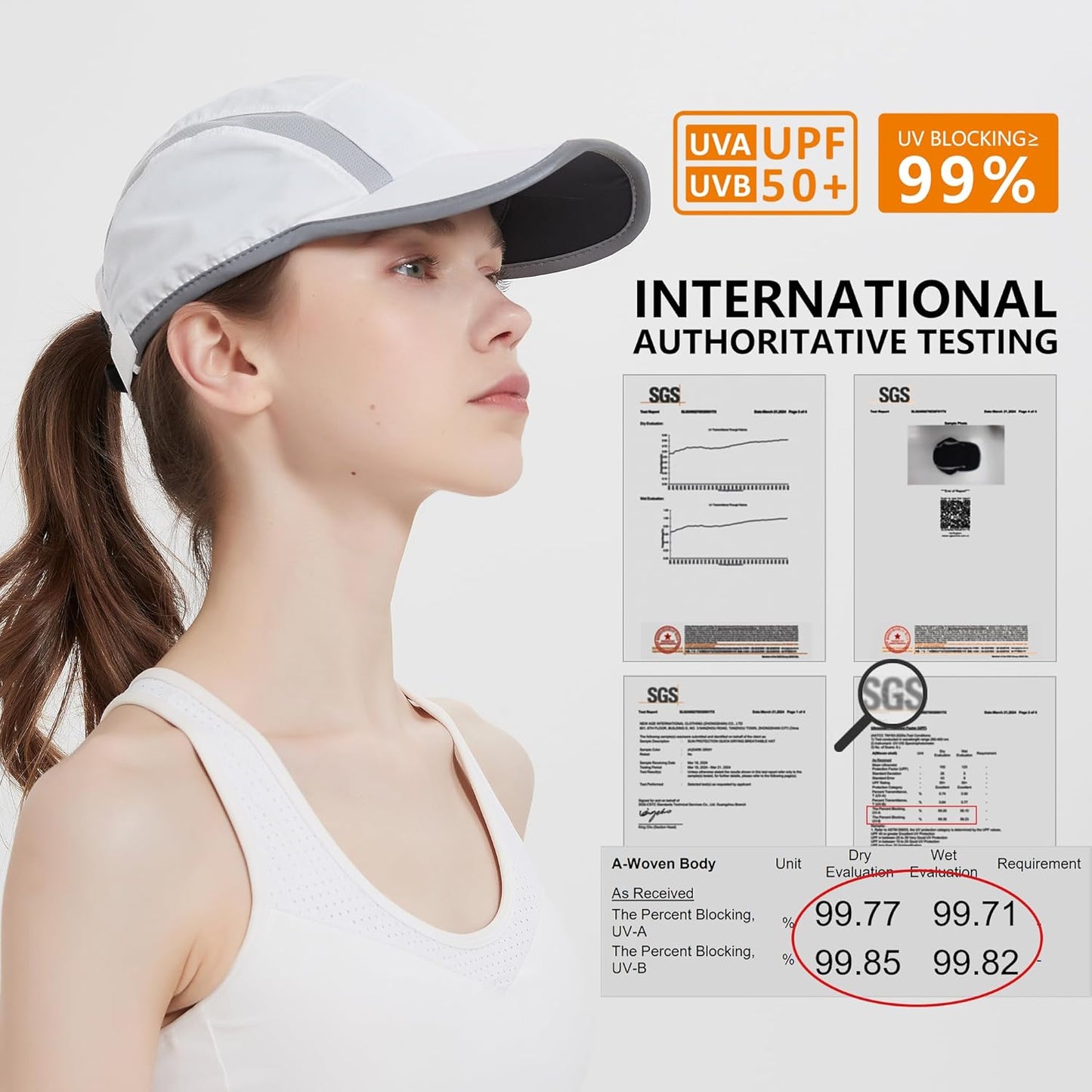 GADIEMKENSD Reflective Folding Outdoor Hat Unstructured Design UPF 50+ Sun Protection Sport Hats for Womens and Mens
