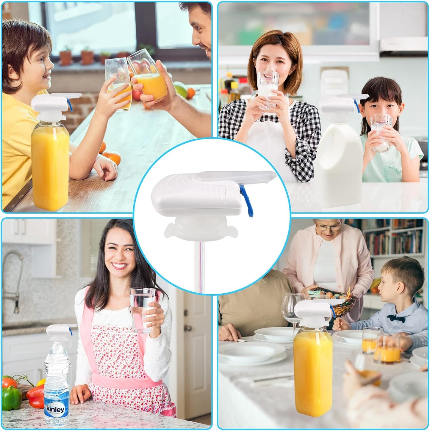 2Pack Automatic Drink Dispenser, Milk Dispenser for Fridge Gallon, Milk Gallon Dispenser, Can Prevent Milk Juice Beer Spill Proof, Suitable for Outdoor and Home Kitchens