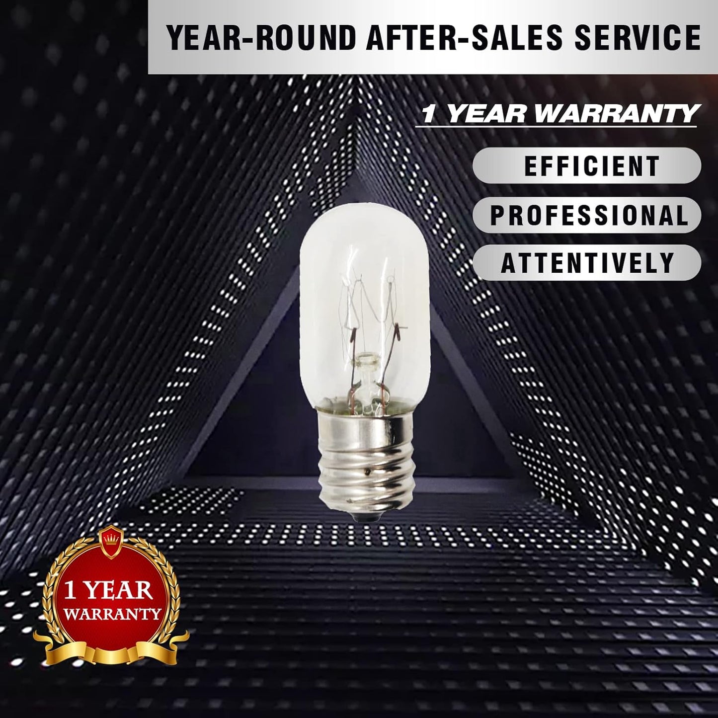 Upgraded 10692 Microwave Bulb 110-130V Wide Voltage T7 E17 25W Compatible with GE Appliance Bulb Excellent Quality-1 Year QA (6pack)