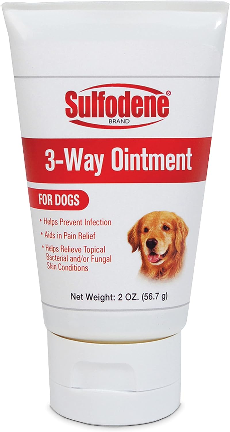 Sulfodene Dog Wound Care Ointment, Relieves Pain & Prevents Infection For Dog Cuts, Scrapes, Bites and Injuries, 2 Ounce