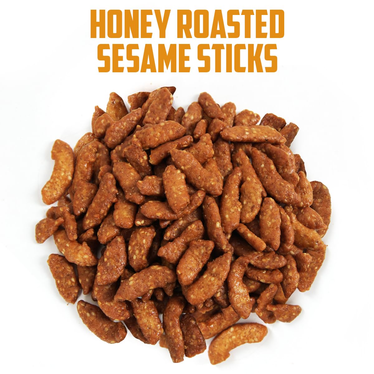 Sesame Sticks Honey Roast Flavor - Delicious and Fresh Sesame Sticks Snacks with the Perfect Mix of Sweet and Salty Flavor for Midday Snacking, Office On-The-Go Indulgence, 2LB