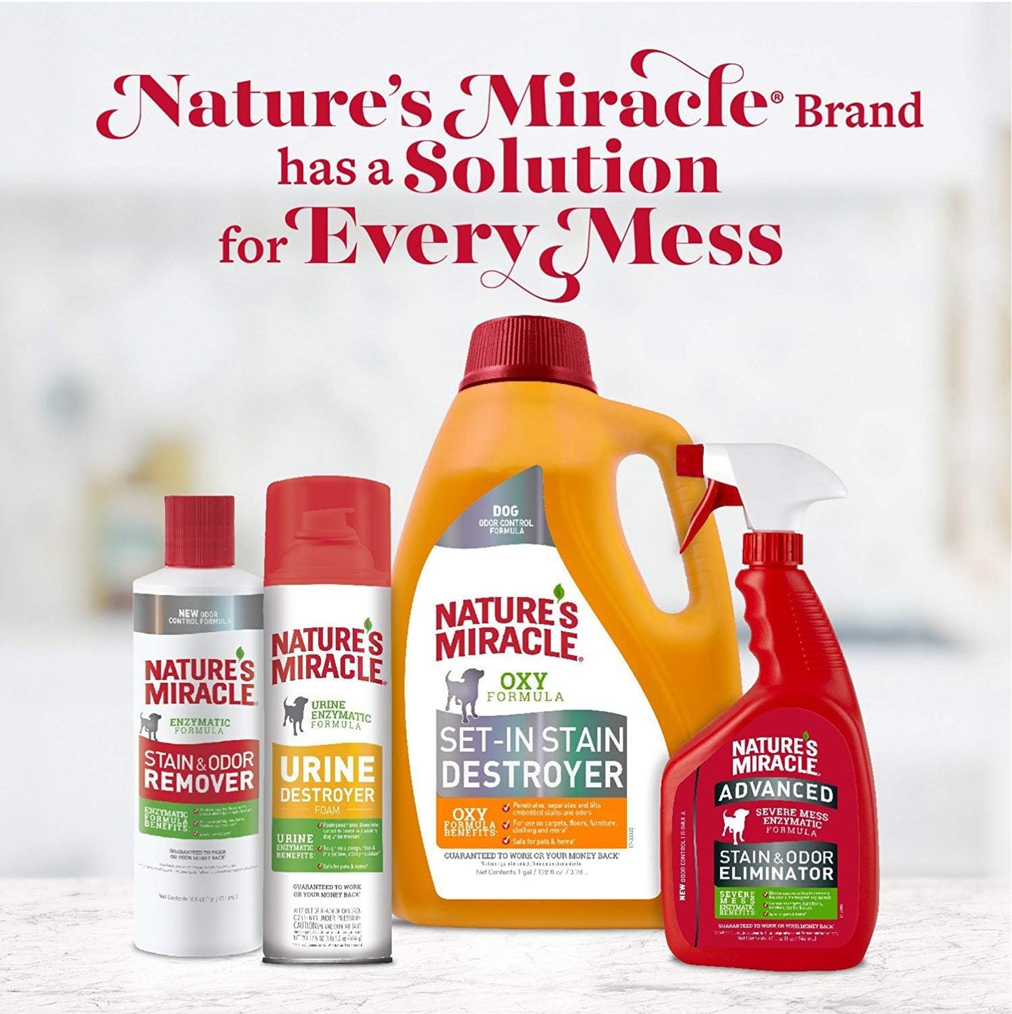 Nature's Miracle Stain and Odor Remover Dog, Odor Control Formula, Accushot Spray 1.33 Gal