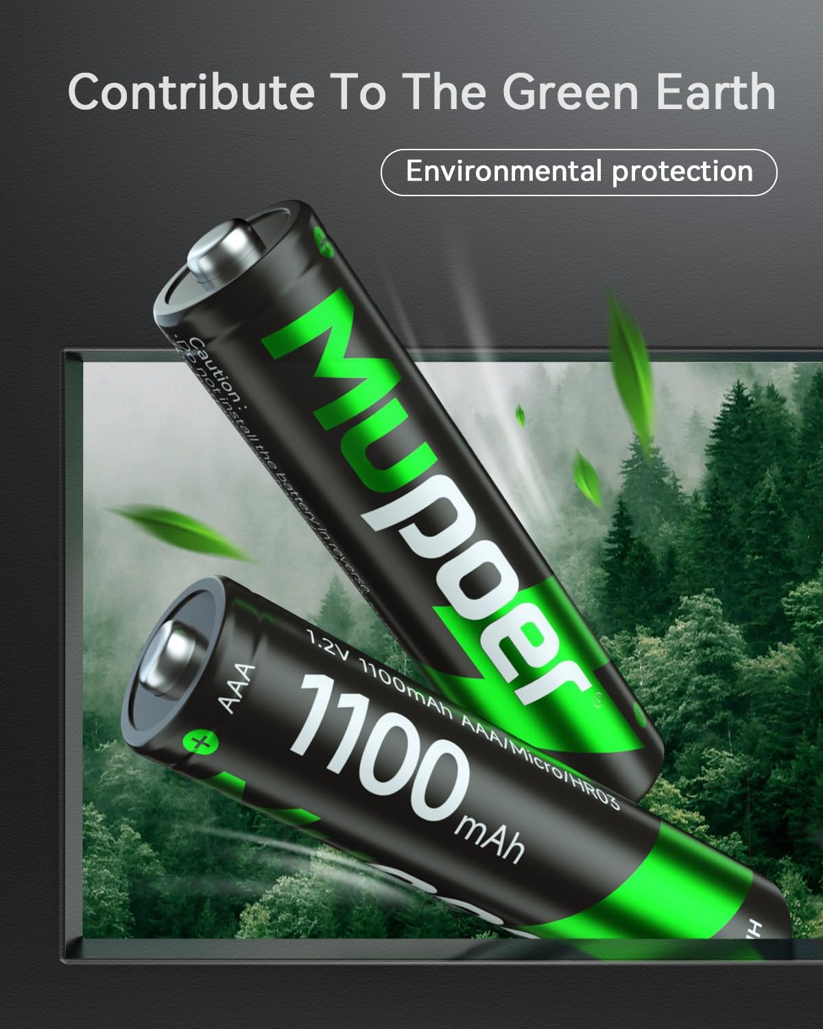16 Pack Rechargeable AAA Batteries, 1100mAh Ni-MH Triple A Battery, High Capacity and Low Self Discharge Batteries,1.2V Triple AAA Batteries