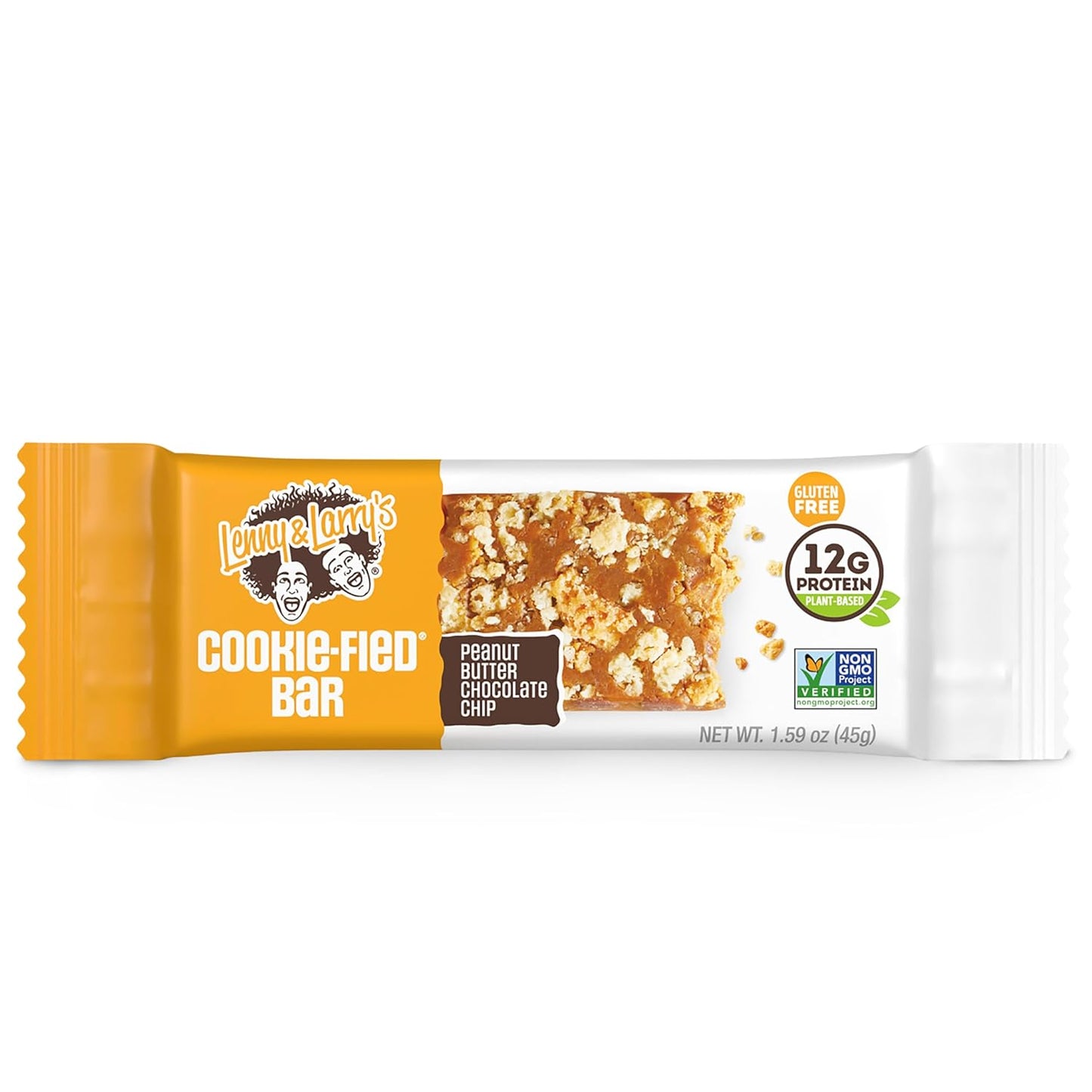 Lenny & Larry's Cookie-fied Bar, Peanut Butter Chocolate Chip, 45g - Plant-Based Protein Bar, Vegan And Non-GMO, Pack Of 9