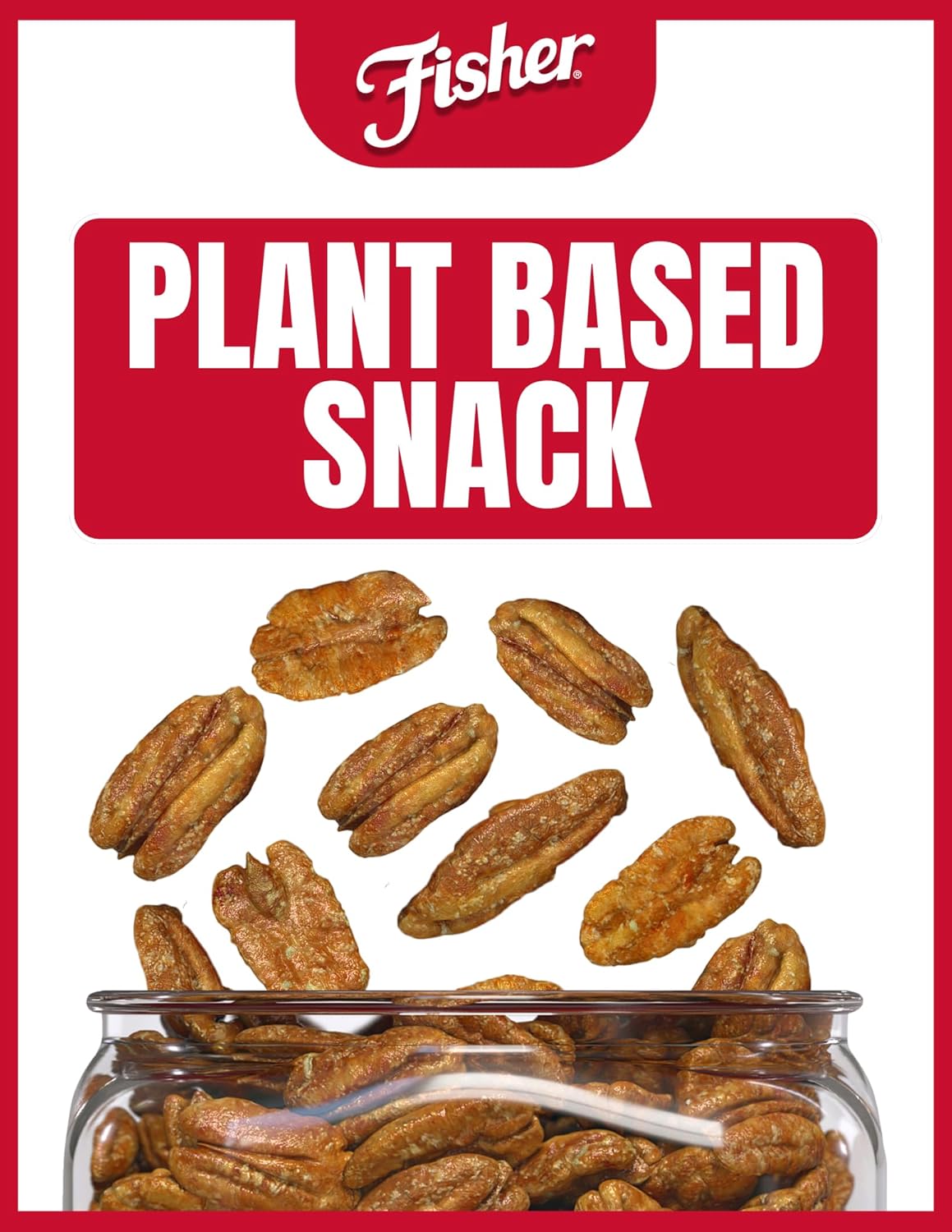 Fisher Snack Glazed Pecans, 24 Ounces, Made with Whole Mammoth Pecans, 100% Recyclable