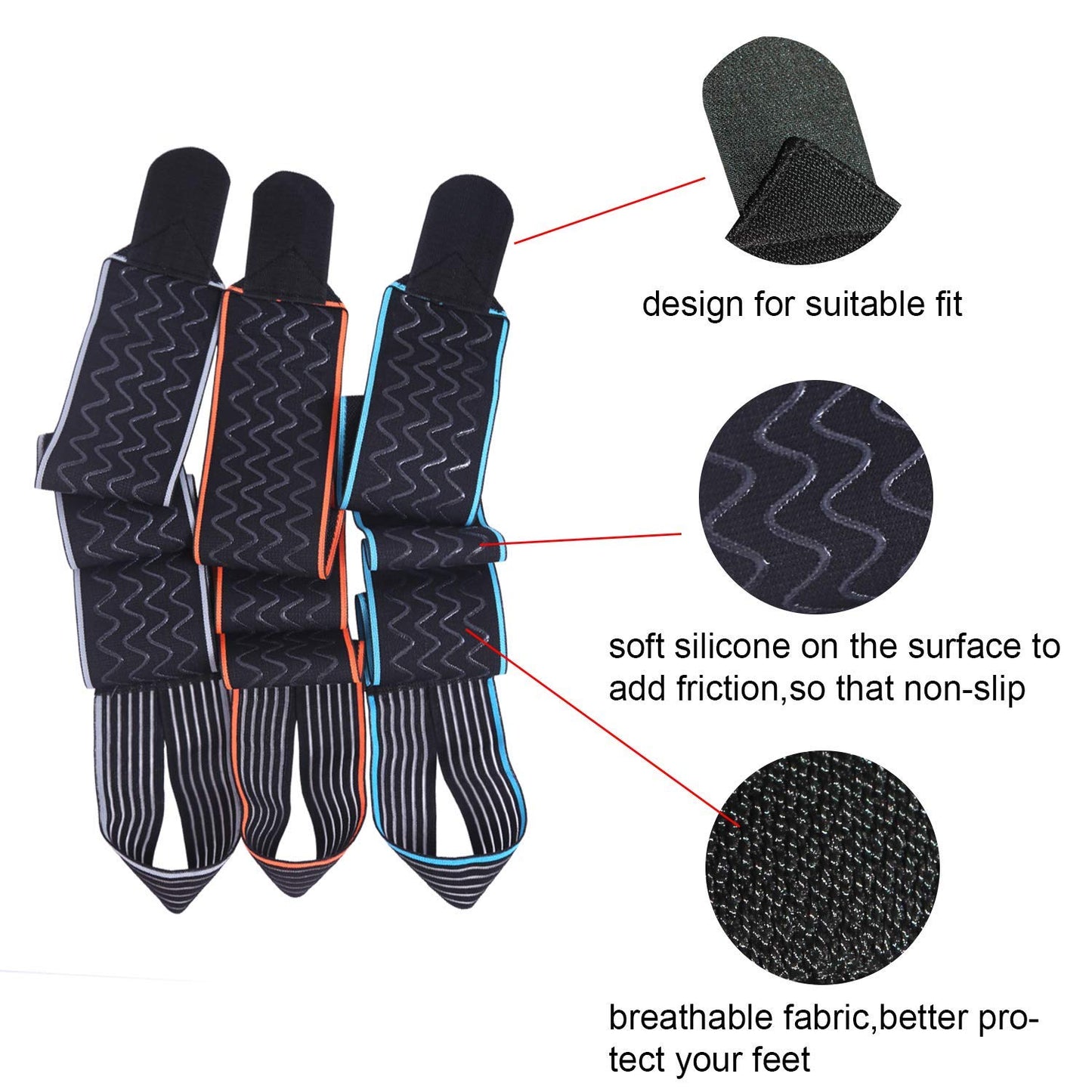 Ankle Support,Adjustable Ankle Brace Breathable Nylon Material Super Elastic and Comfortable,1 Size Fits all, Suitable for Sports (blue 1)