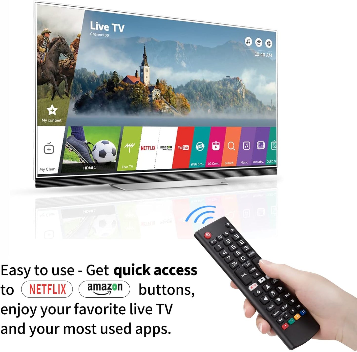 for LG Smart TV Remote Control Replacement,Universal for All LG OLED 3D Thinq TVs for AKB75095307 AKB75375604 AKB74915305 AK75675304 AKB76040302 AKB76037601 AKB75675313 with Battery