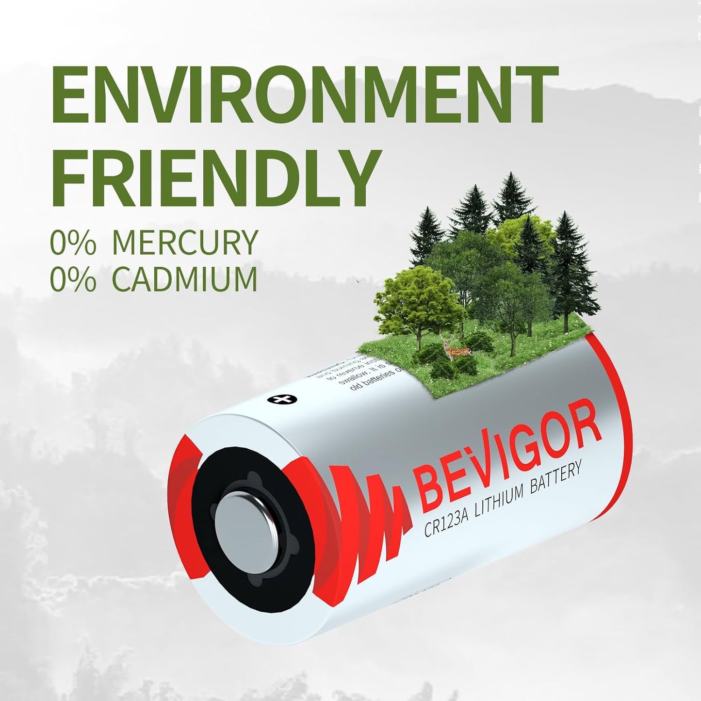 BEVIGOR CR123A 3V Lithium Batteries 6 Pack,1500mAh Photo Lithium Battery, 3 Volt 123 Battery Lithium for Flashlight and Security Device【Non-Rechargeable】