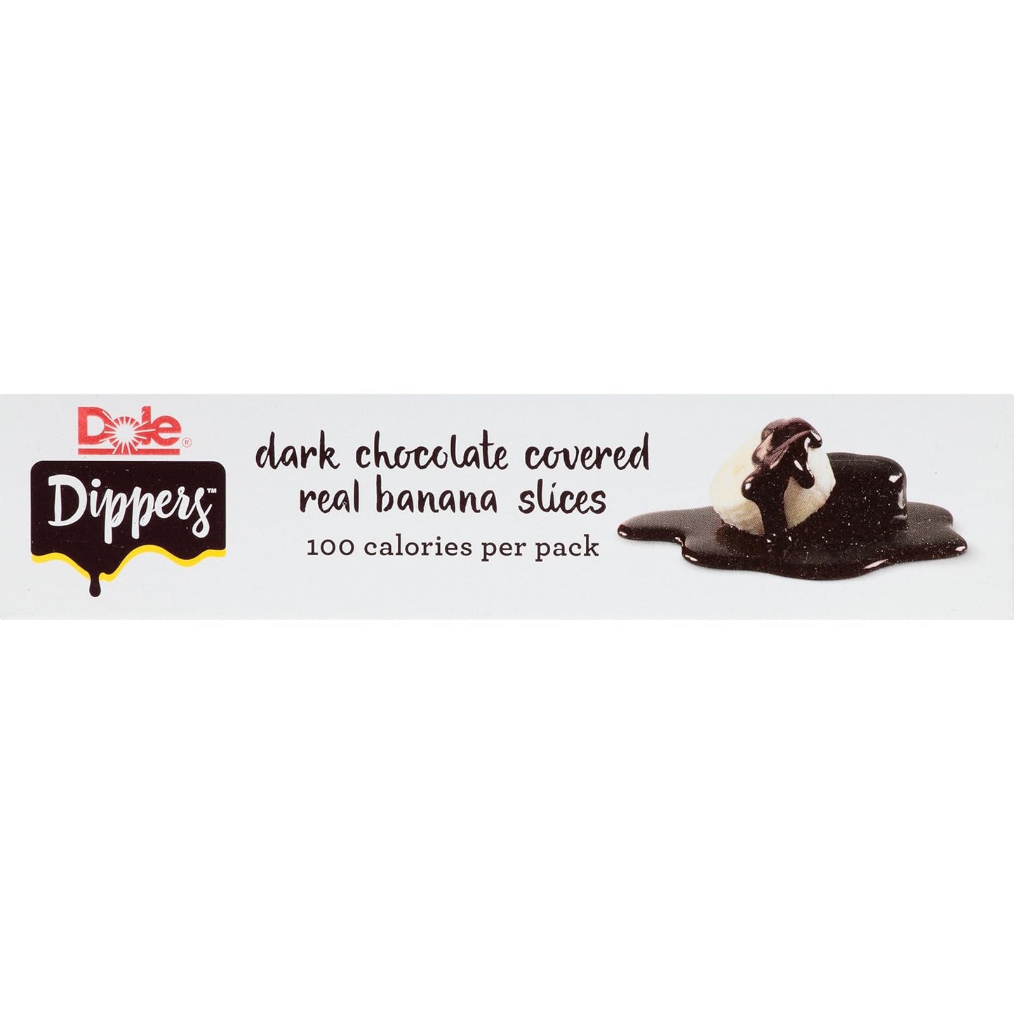 Dole Frozen Dark Chocolate Dippers, Dark Chocolate Covered Banana Slices, 1.55 Oz Pack, 6 Snacks