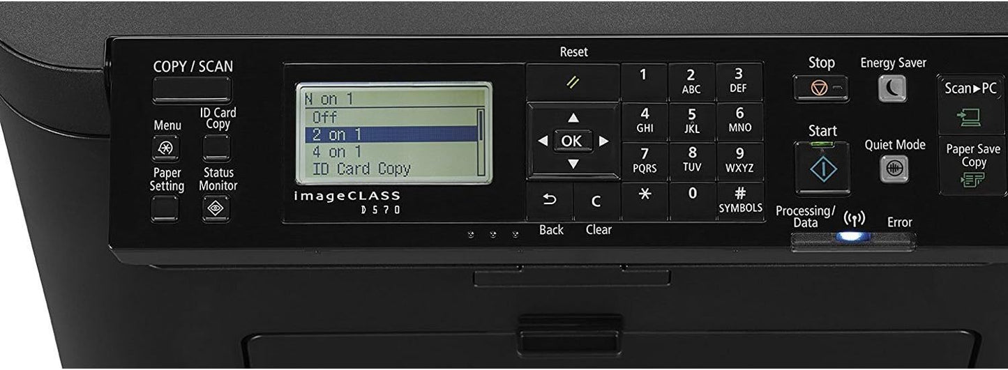 Canon Image Class D570 Monochrome Laser Printer with Scanner and Copier - Black