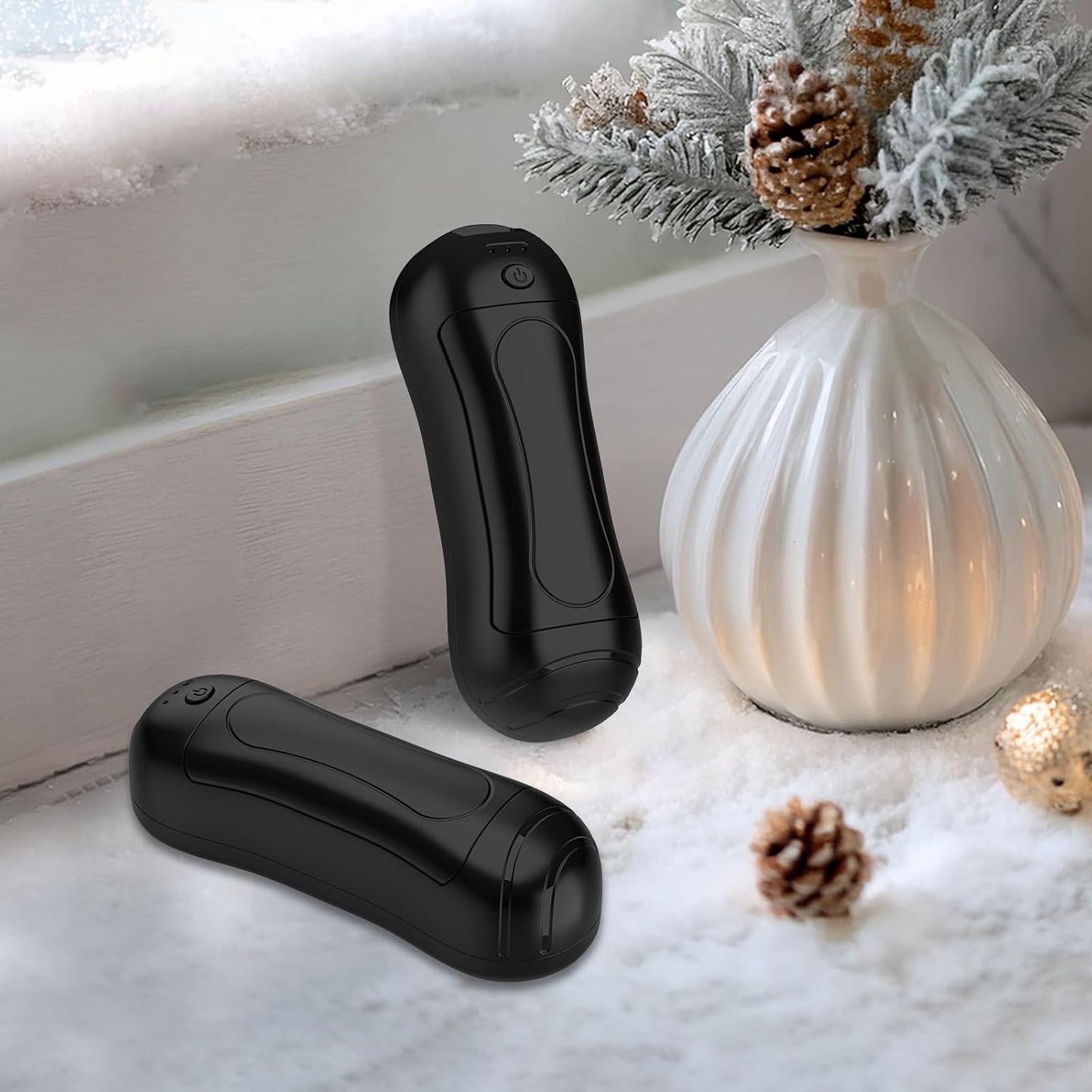 Hand Warmers Rechargeable 2 Pack,FANDLISS 6000mAh Portable Electric Hand Warmers,USB Pocket Heater AI Smart Chips 20+Hrs Safe Heat,Women Mens Present for Chritmas,Outdoor,Hunting,Skiing,Camping