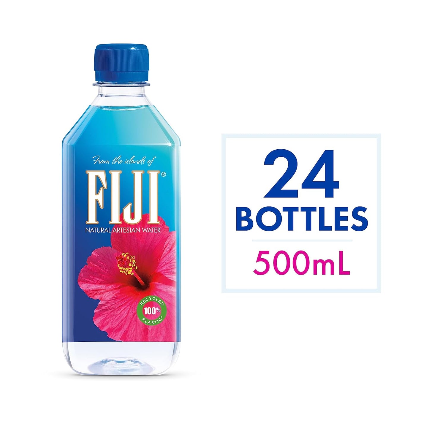 FIJI Natural Artesian Bottled Water 500 mL / 16.9 Fl Oz, 6 Count (Pack of 4)
