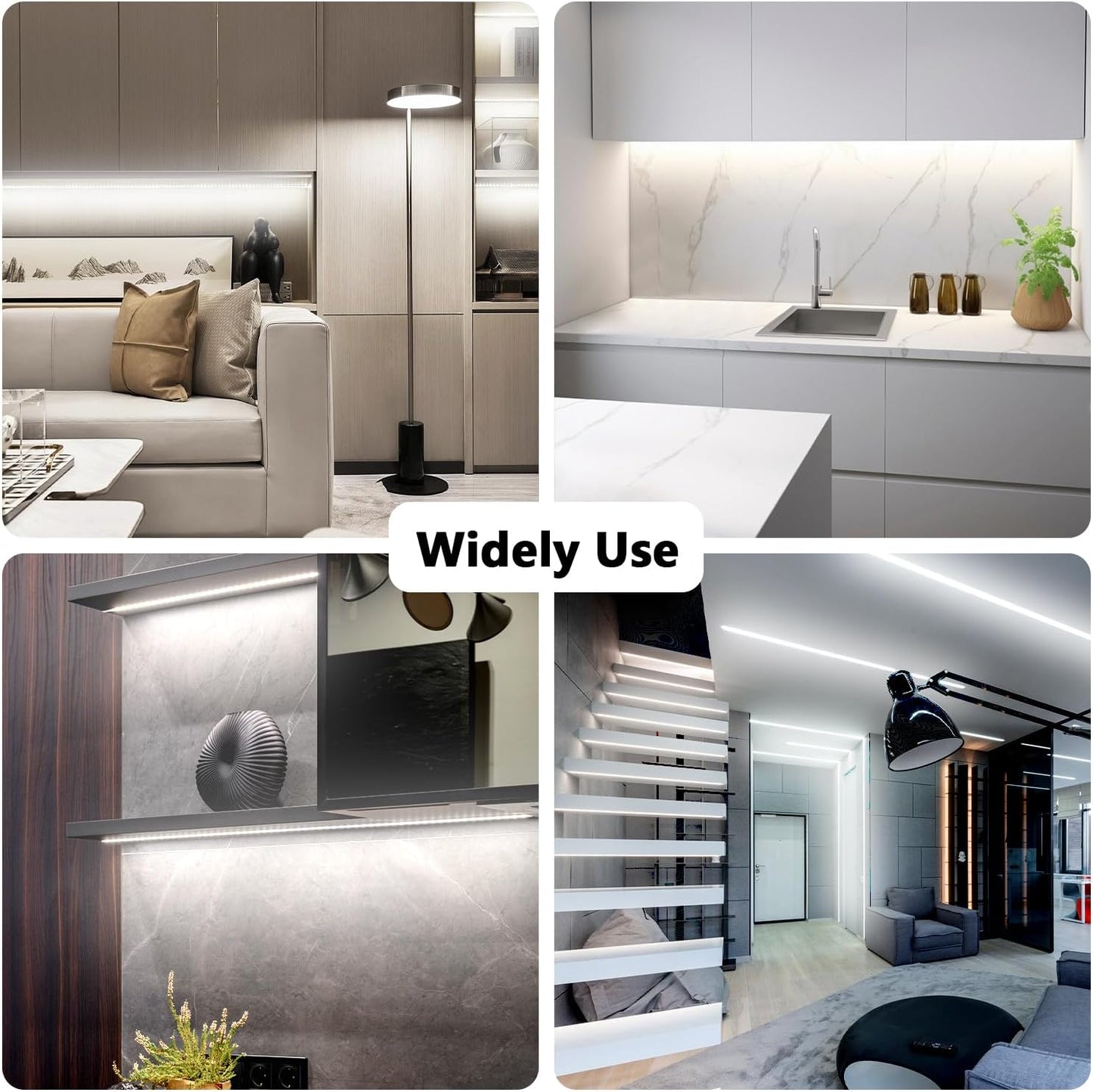 dalattin White LED Strip Lights, 20ft Dimmable Super Bright 24V Led Tape Light 6500K 360 LEDs Lights for Bedrooms, Mirror, Kitchen, Home Decoration Daylight White