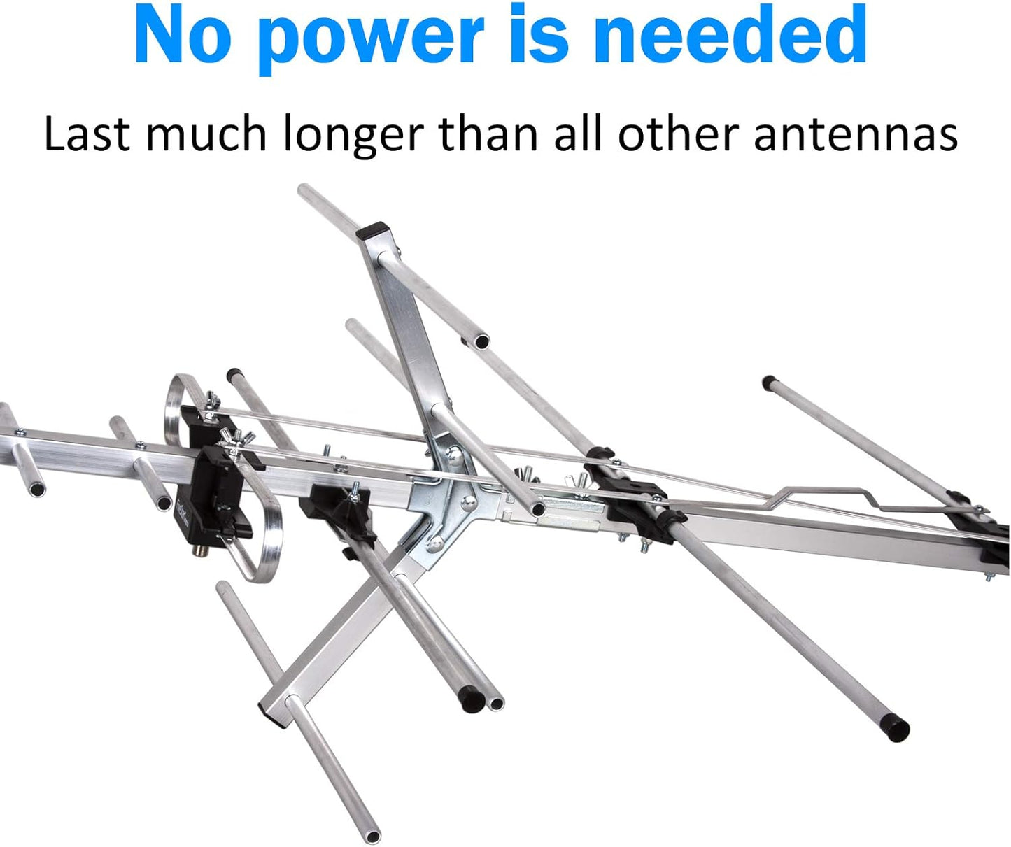 Five Star TV Antenna Indoor/Outdoor Yagi Satellite HD Antenna with up to 200 Mile Range - Attic or Roof Mount TV Antenna, Long Range Digital OTA Antenna for 4K 1080P with Mounting Pole