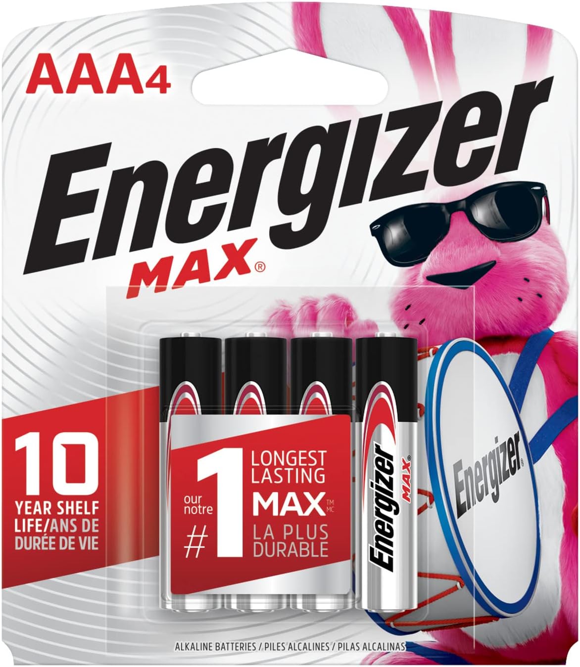Energizer AAA Batteries, Max Triple A Alkaline, 4 Count