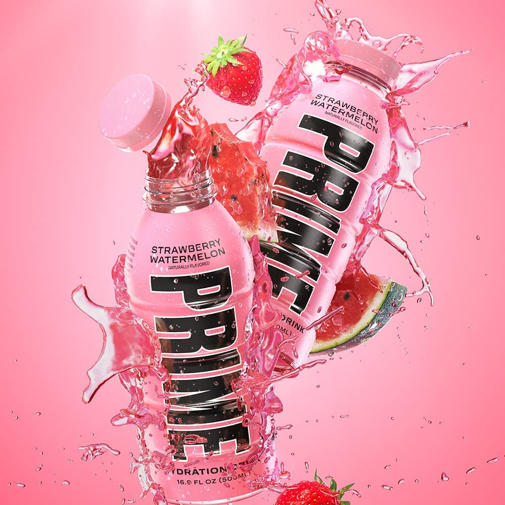 Prime Hydration Drink, Variety Pack ( ICE POP, STRAWBERRY WATERMELON, LEMONADE), 16.9 fl oz, 18 ct