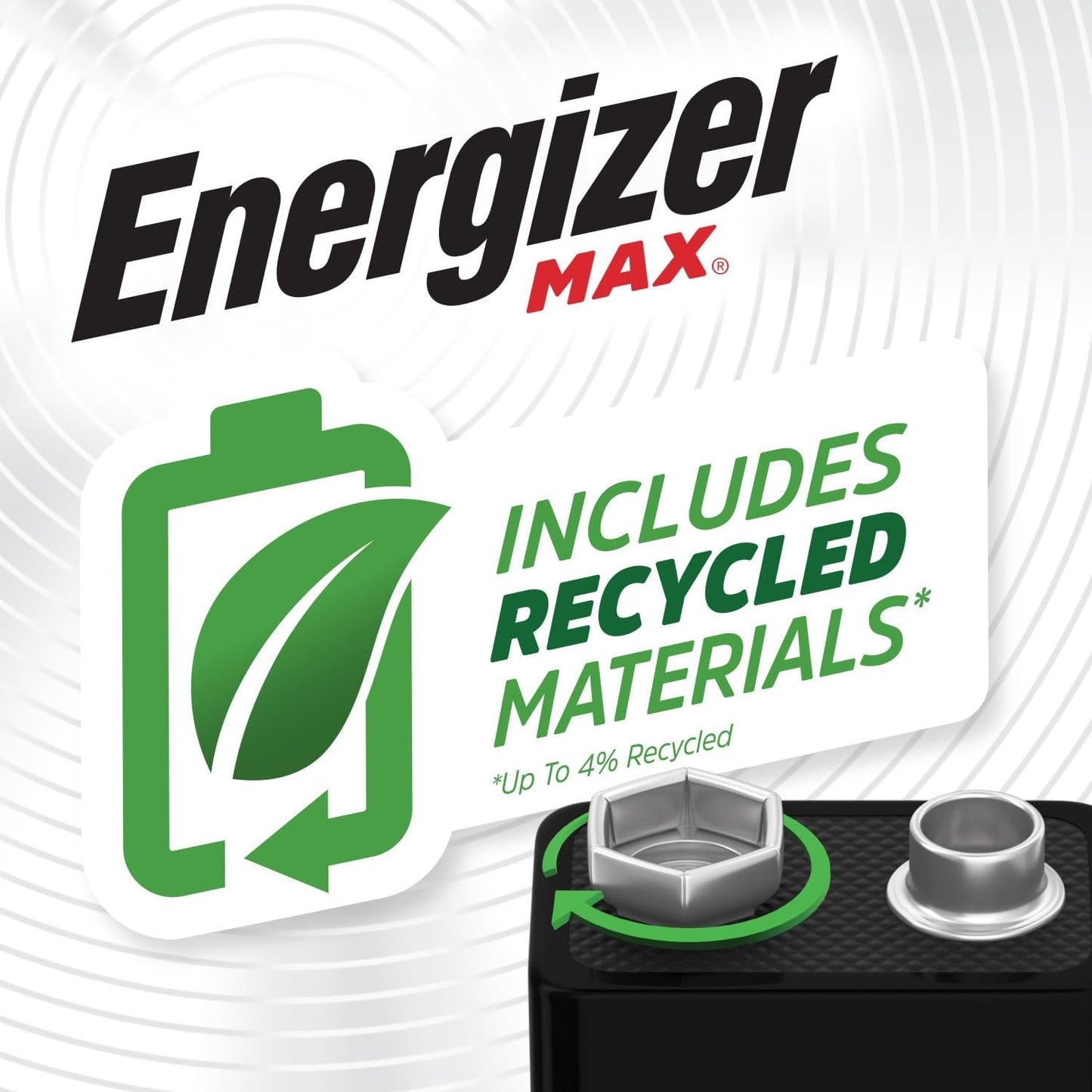 Energizer MAX 9V Batteries (1 Pack), 9 Volt Alkaline Batteries