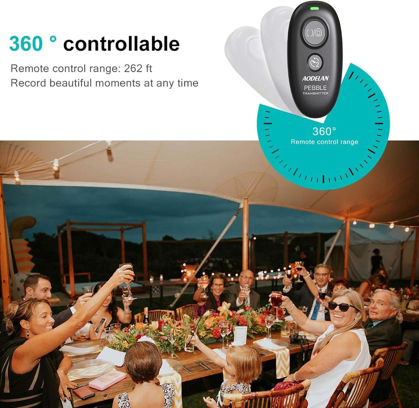 Camera Remote Control Wireless Shutter for Canon EOS RP, R6, ROS RP, Rebel T6, T7, T5, T3, SL2, 5D Mark II, 5d Mark iii, 5d Mark iv, 6D Mark II, 7d Mark ii, 7D Series, 5D Series; for Fujifilm X-T3