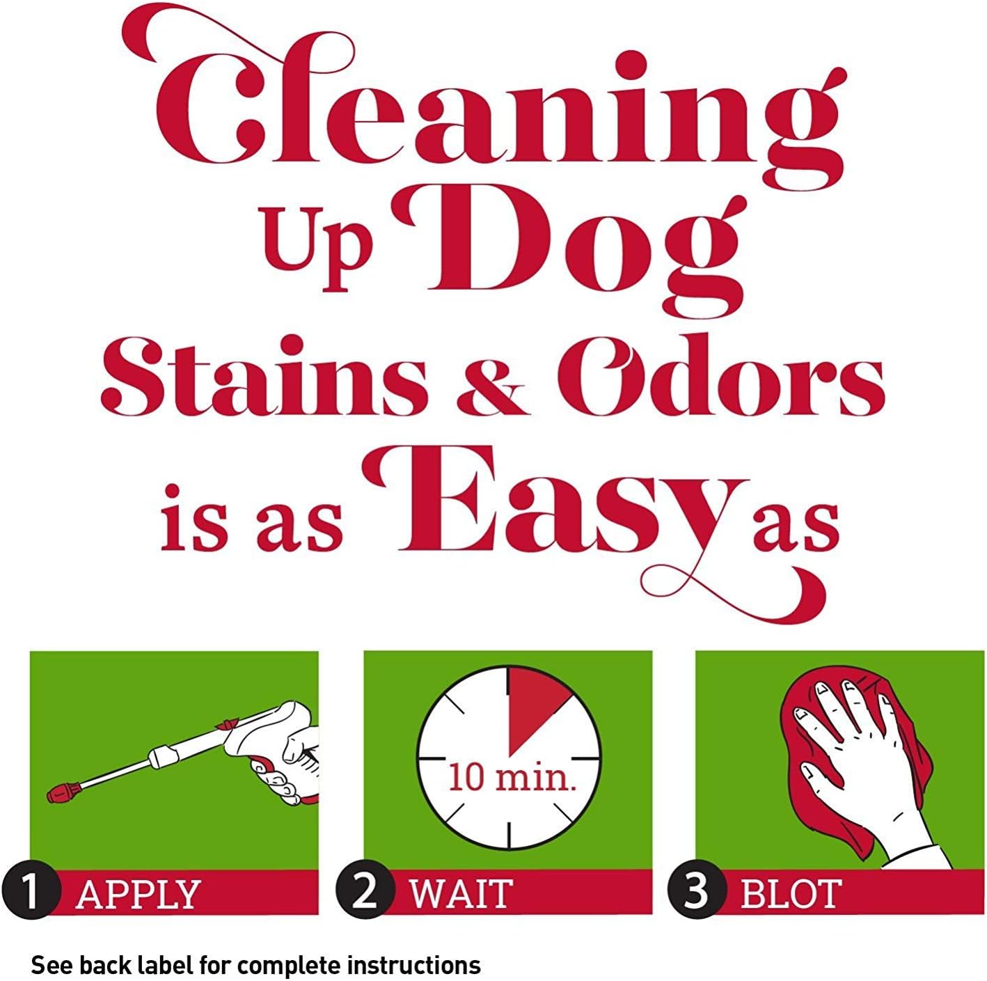 Nature's Miracle Stain and Odor Remover Dog, Odor Control Formula, Accushot Spray 1.33 Gal