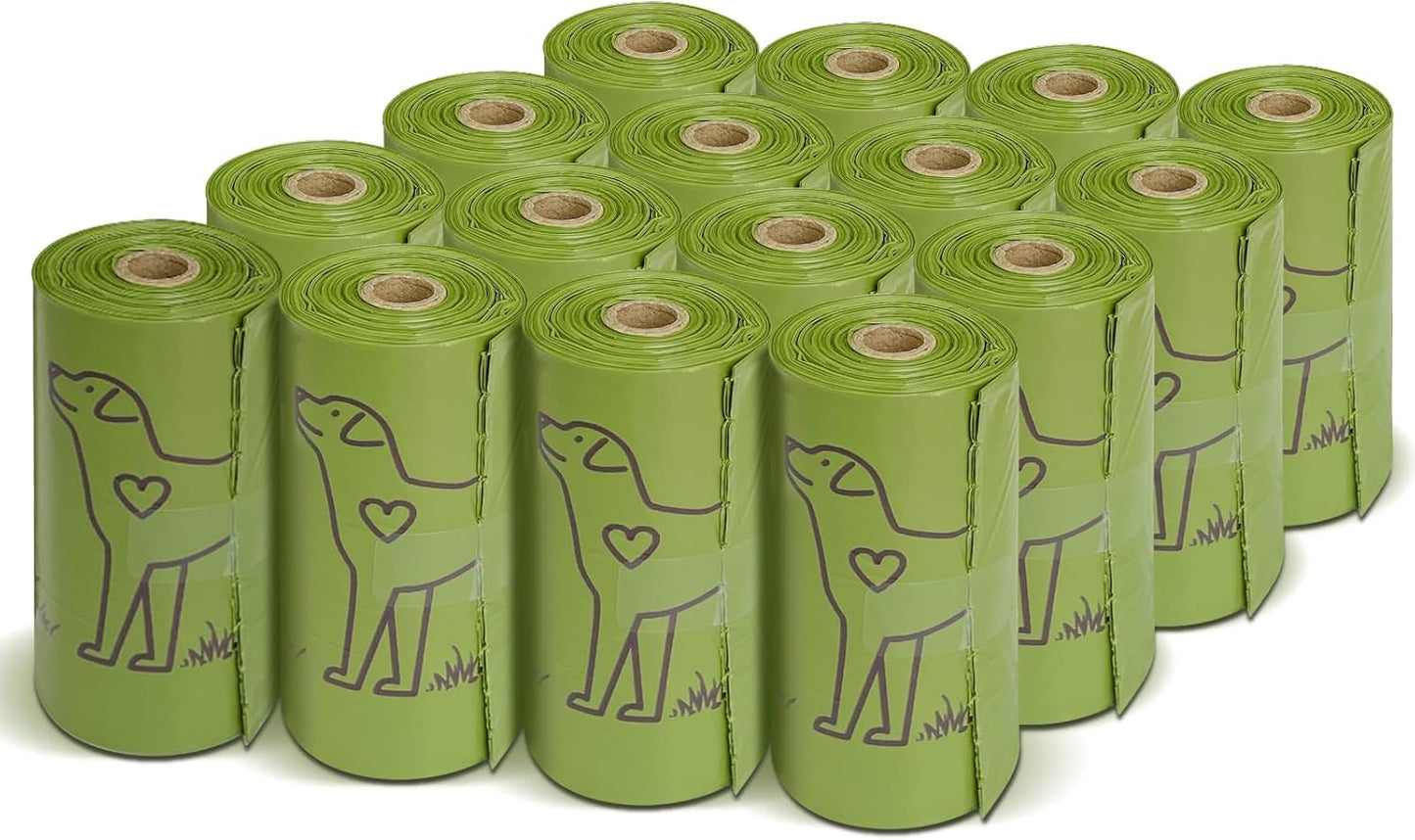 240 Count 13” x 9”Dog Waste Bags Rolls, Leakproof Strong & Sturdy Bags for Dogs, Doggie Bags Cats Litter Bags,Trash Bags for Doggy Pets
