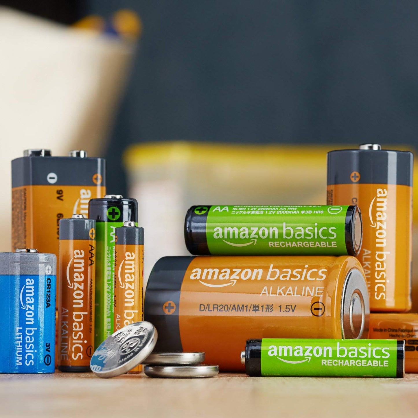 Amazon Basics 12-Pack Rechargeable AAA NiMH Performance Batteries, 800 mAh, Recharge up to 1000x Times, Pre-Charged