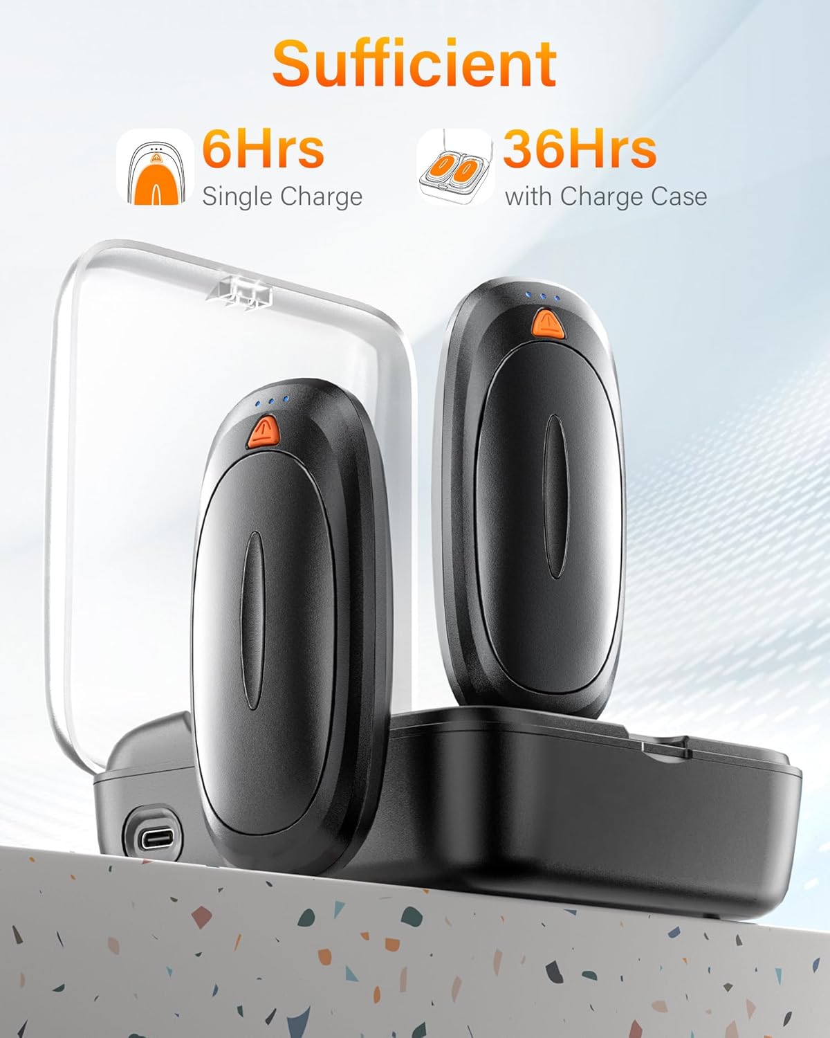 AI Hand Warmers Rechargeable 14000mAh with Charging Case, SUMAROK 2 Pack Portable HandWarmers, Reusable Electric Pocket Heater for Hunting, Camping Gear, Golf, Outdoors, Gifts for women, men, Raynauds