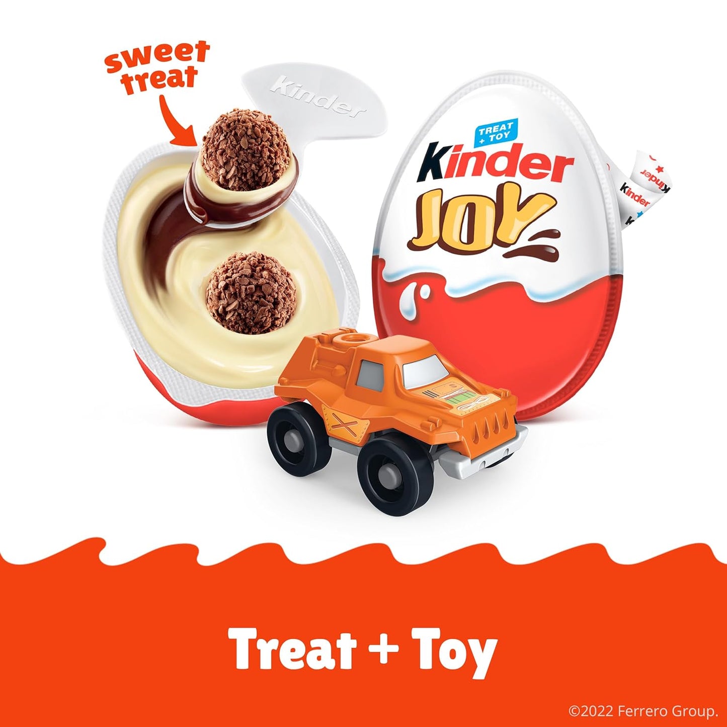Kinder Joy Eggs, Bulk 15 Count, Holiday Treat Plus Toy, Sweet Creams and Chocolatey Wafer Bites, Stocking Stuffer for Kids, Individually Wrapped, 10.5 oz