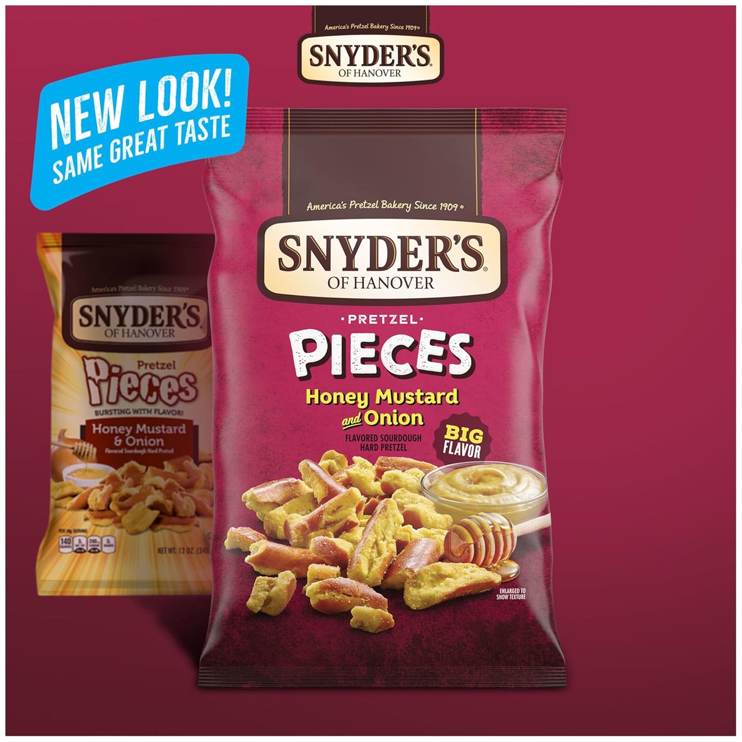Snyder's of Hanover Pretzel Pieces, Honey Mustard and Onion, Party Size 18 Oz