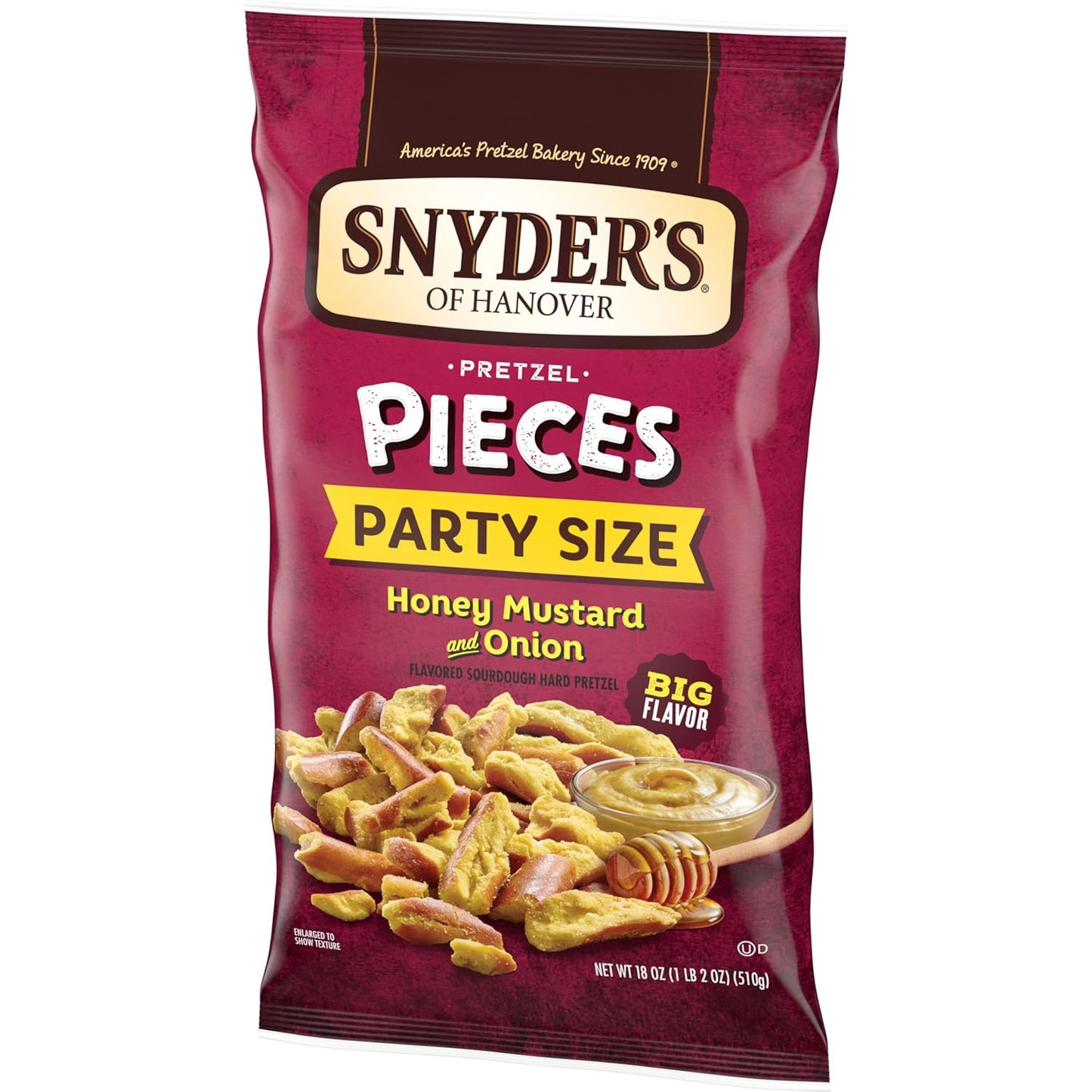 Snyder's of Hanover Pretzel Pieces, Honey Mustard and Onion, Party Size 18 Oz