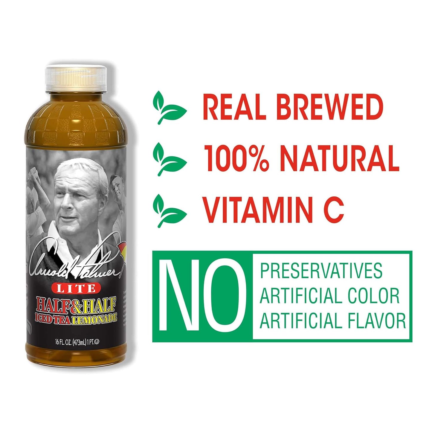 AriZona Arnold Palmer Half and Half - 16 Fl Oz (Pack of 12)