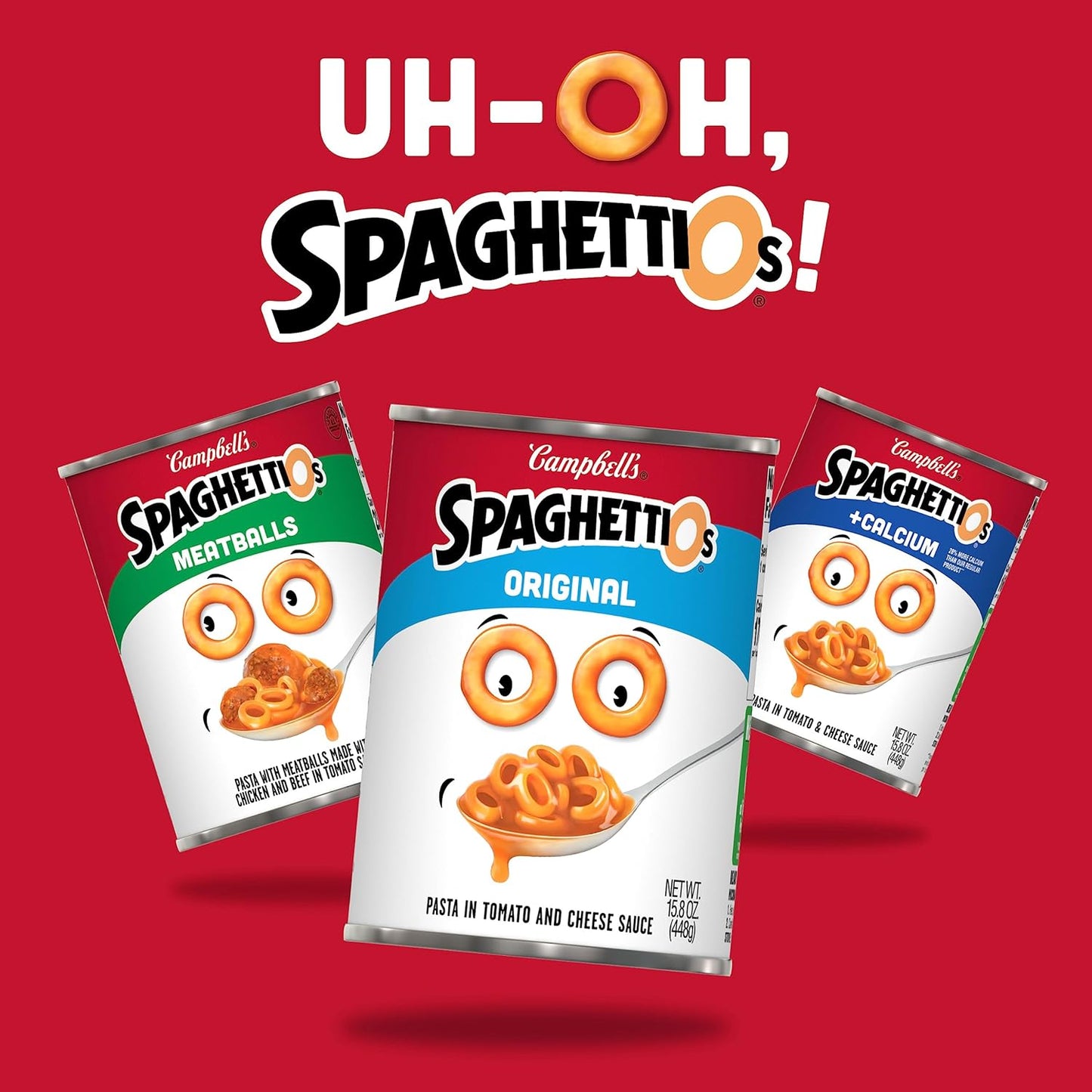SpaghettiOs Canned Pasta with Meatballs, 15.6 oz Can (Pack of 12)