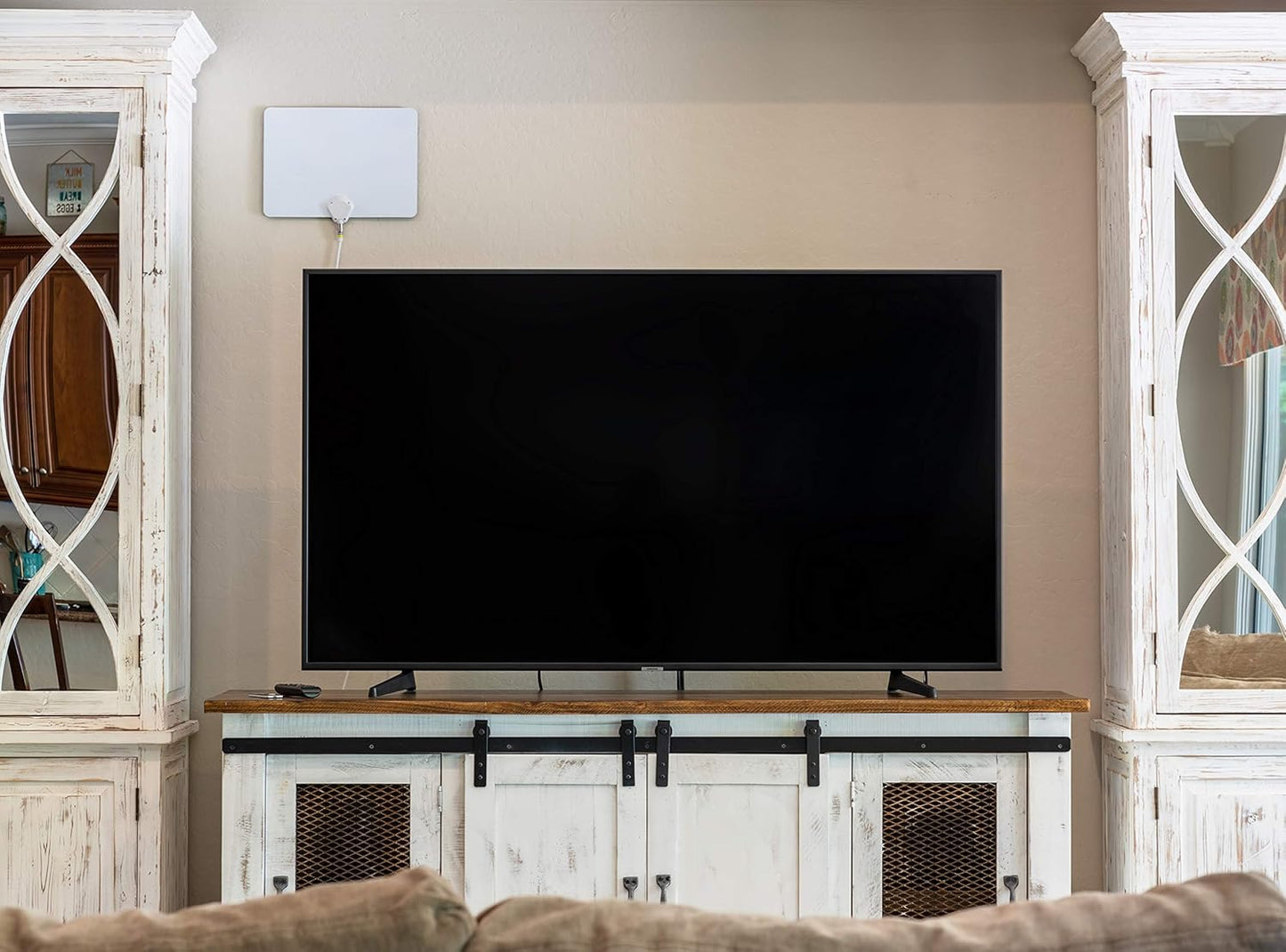 Channel Master Flatenna Ultra-Thin Indoor TV Antenna 35 Mile Range - Dual Sided Black or White - CM-4001HDBW